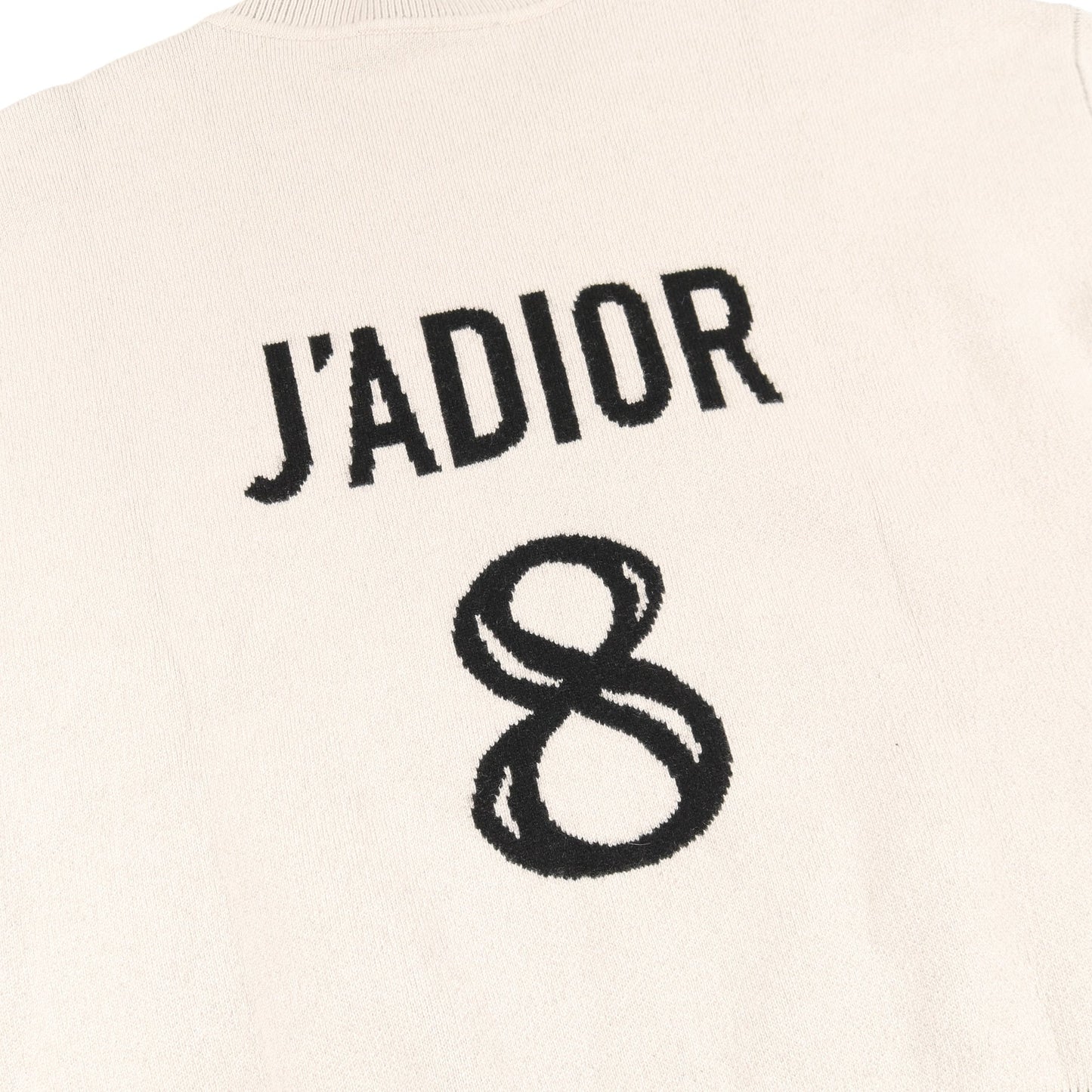 J'ADIOR 8 ボクシーセーター ニット クルーネック バックロゴ カシミヤ グレーベージュ クリスチャンディオール