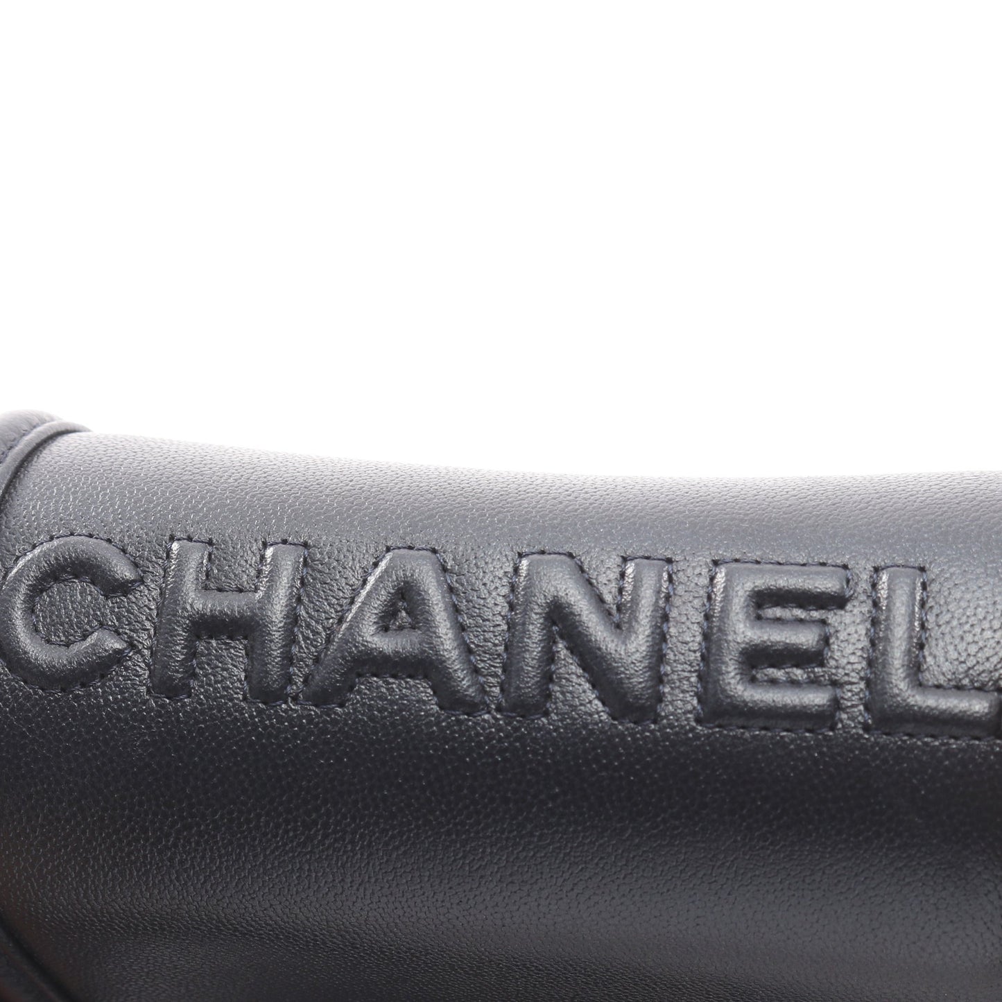 ボーイシャネル チェーンショルダーバッグ レザー ダークネイビー ゴールド金具 シャネル バッグ CHANEL