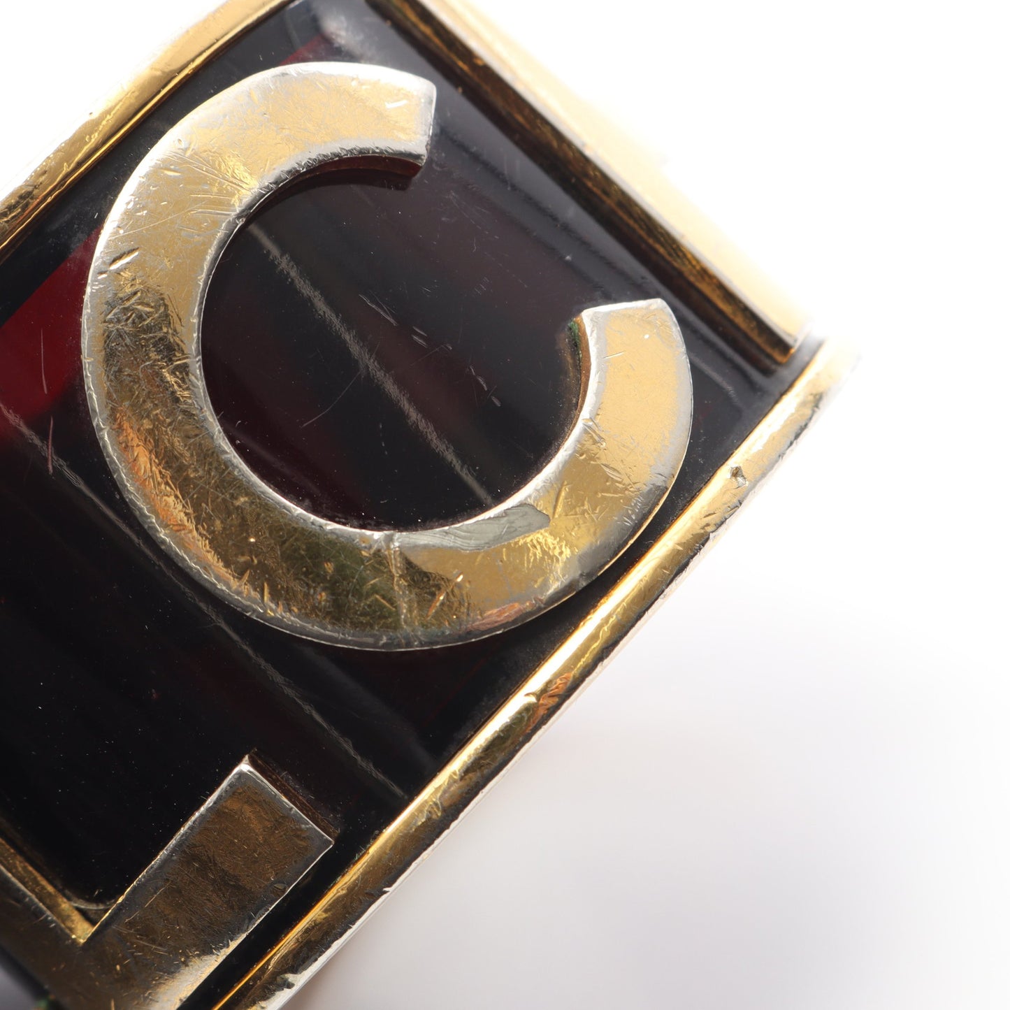 バングル GP ゴールド ブラック ヴィンテージ シャネル アクセサリー CHANEL