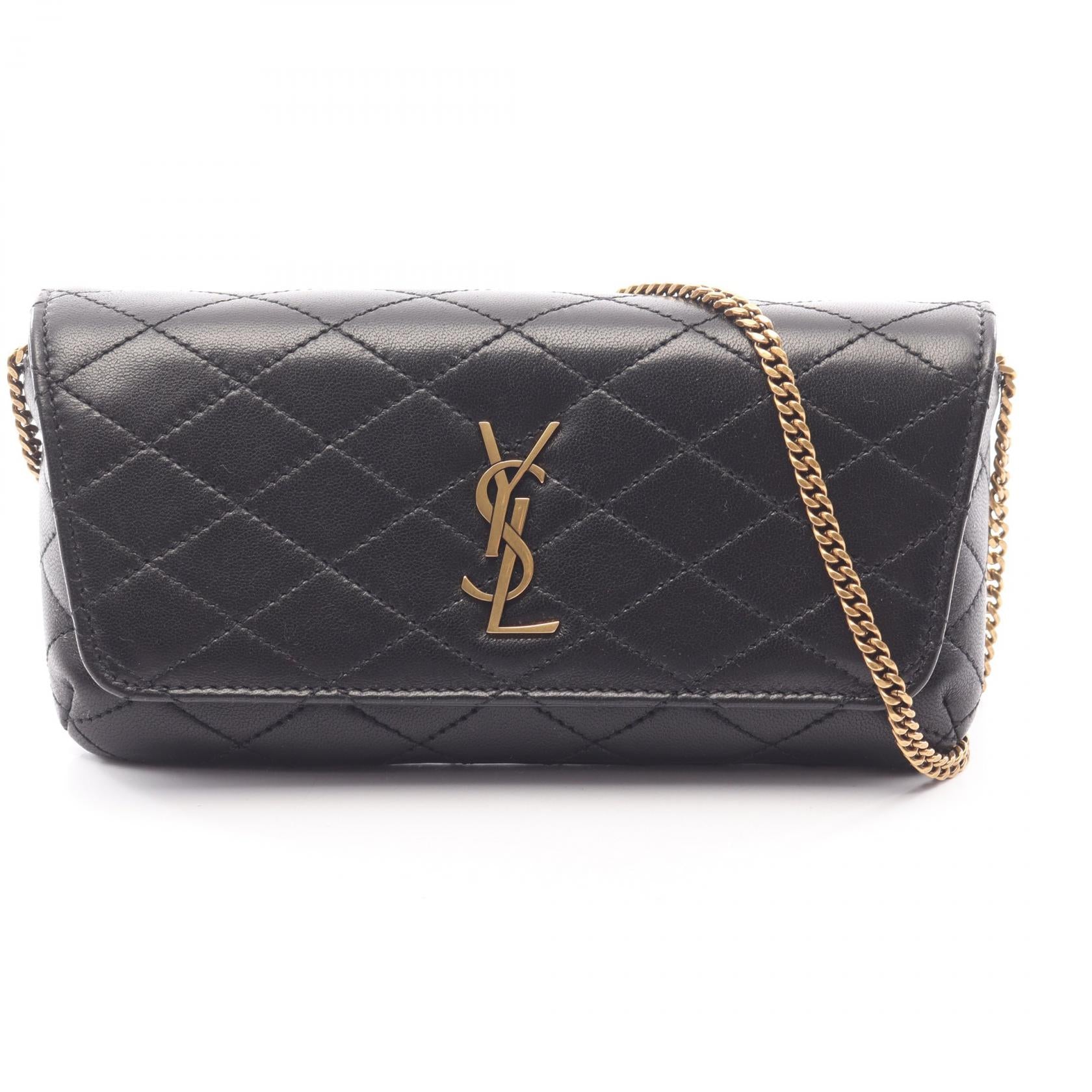 SAINT LAURENT PARIS サンローランパリ ショルダーバッグ Gaby フォンホルダー Gaby フォンホルダー ショルダーバッグ レザー ブラック サンローラン