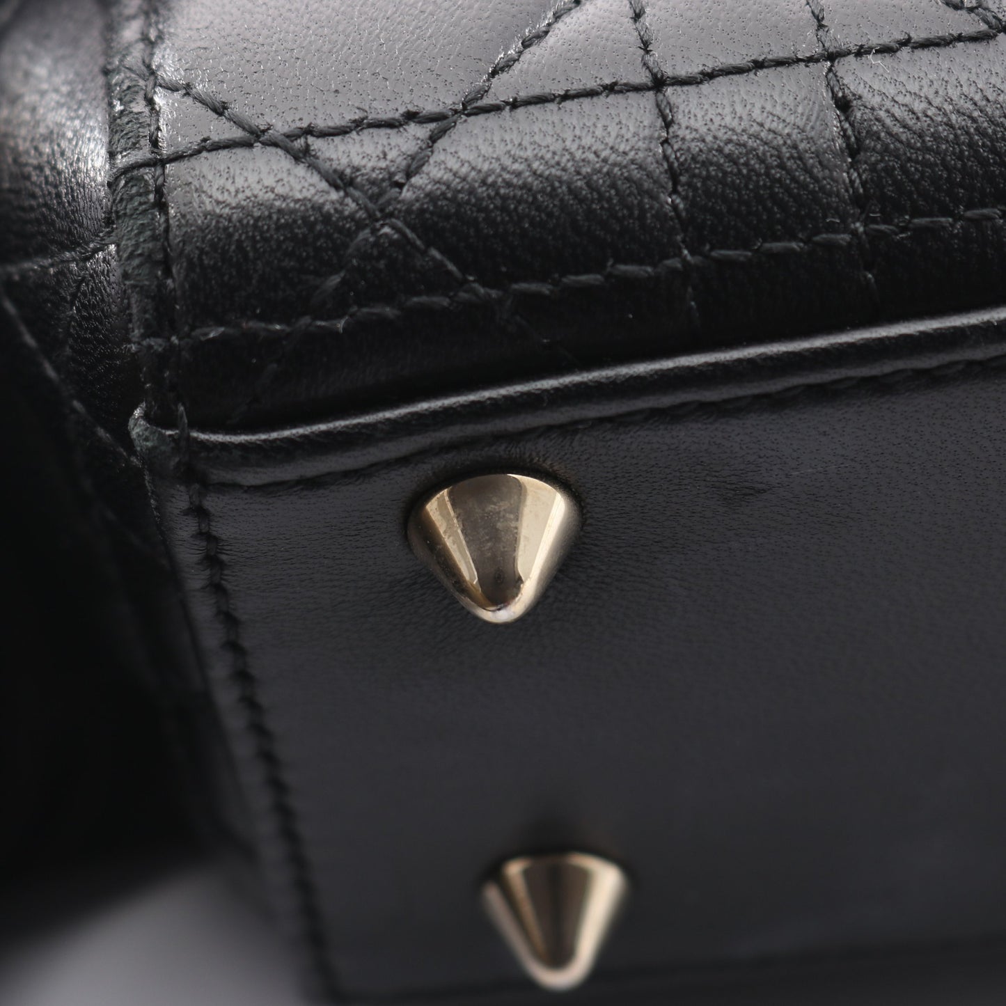 LADY DIOR MY ABCDIOR レディディオール カナージュ ハンドバッグ レザー ブラック 2WAY クリスチャンディオール バッグ Christian Dior