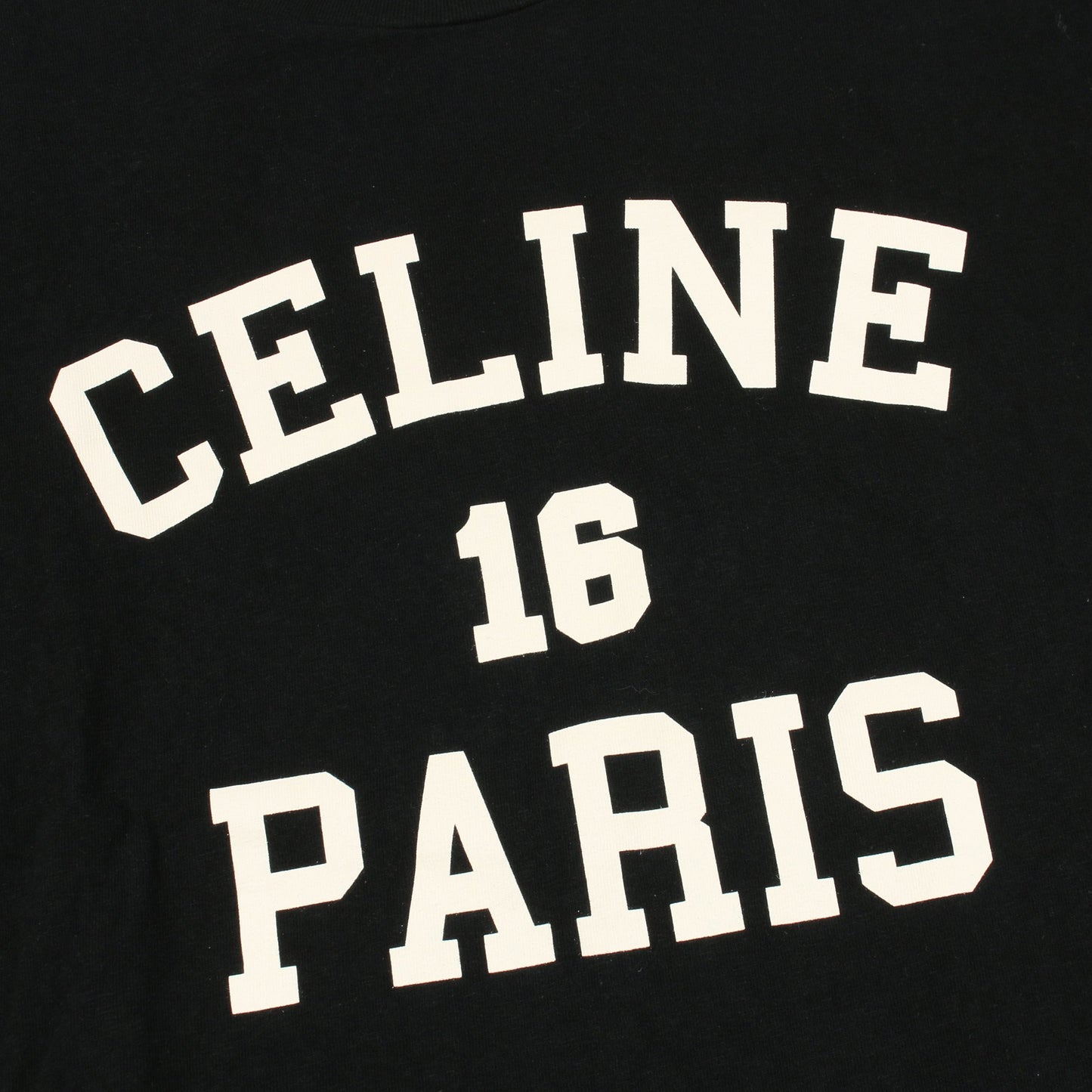 半袖Tシャツ ロゴプリント コットン ブラック セリーヌ トップス CELINE