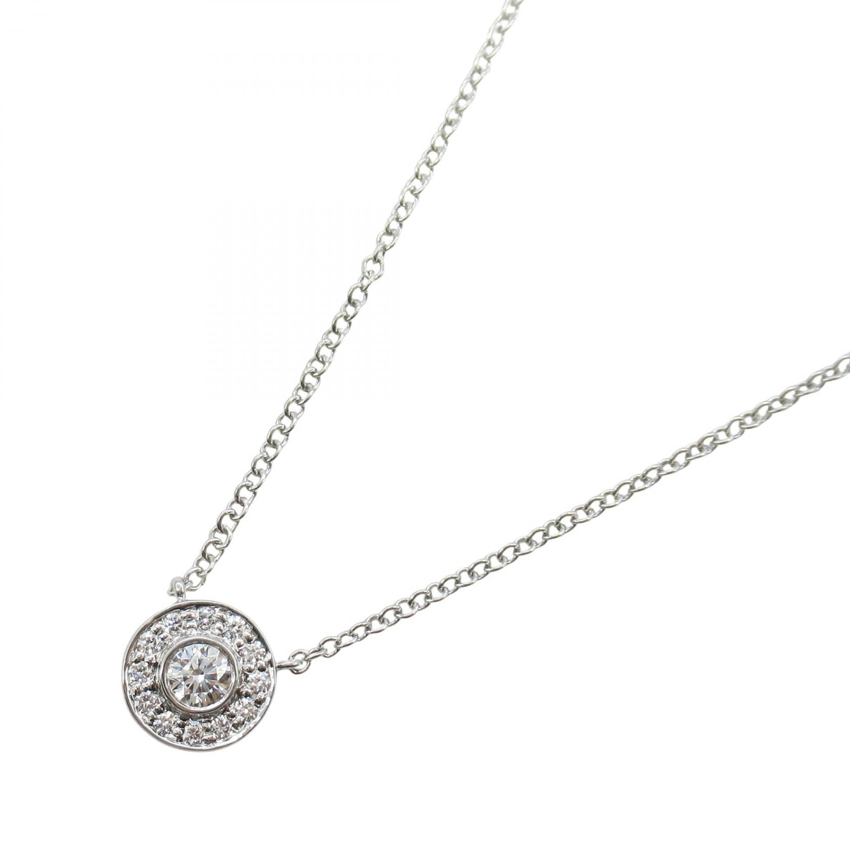 ティファニー　pt950ダイヤネックレス　最終値下げ！ ティファニー TIFFANY＆CO オープンハートネックレス プラチナ Pt950