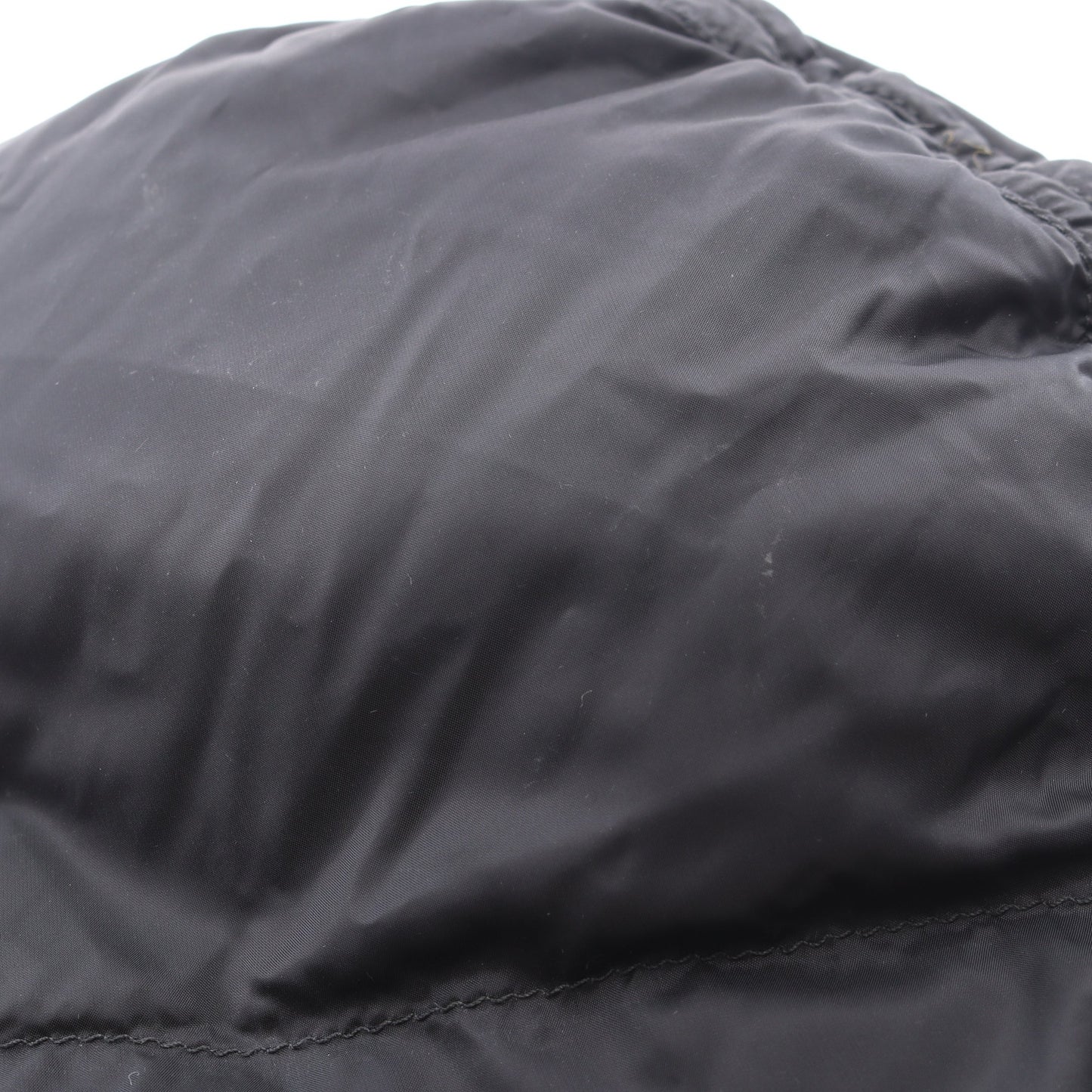 ロング ダウンジャケット ナイロン ブラック レザーポケット フード付き リックオウエンス