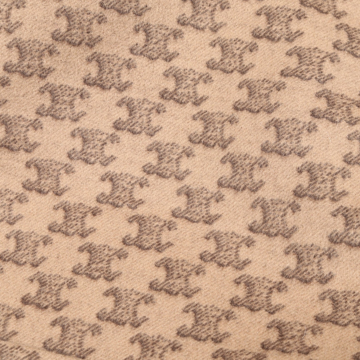 トリオンフ ノーカラー コート ウール ベージュ ブラウン セリーヌ