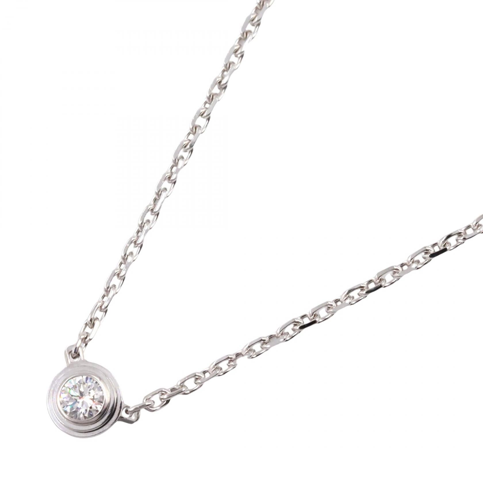 ダムールネックレス XS ネックレス K18WG ダイヤモンド ホワイト