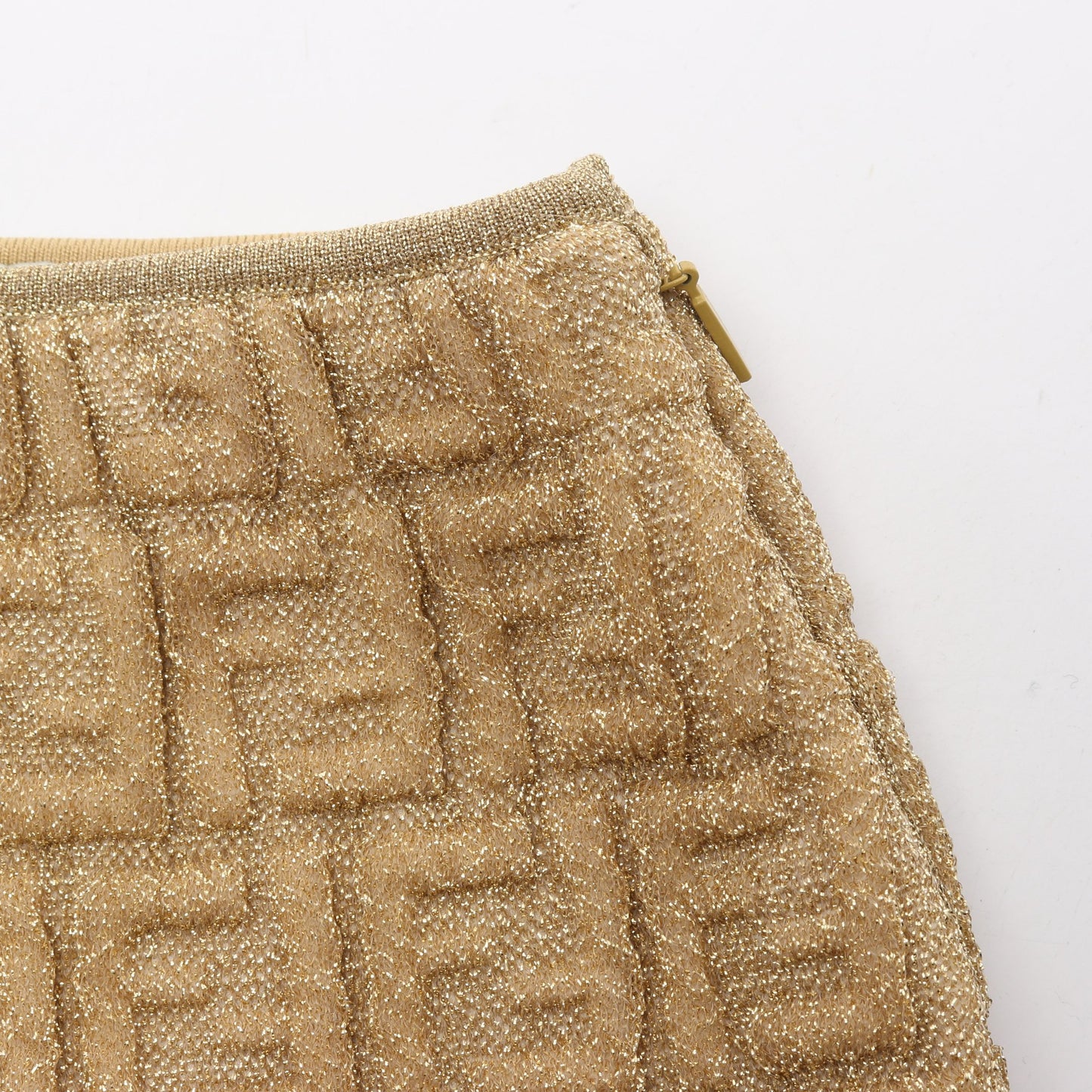FF柄 ニット スカート レーヨン ゴールド フェンディ ボトムス FENDI