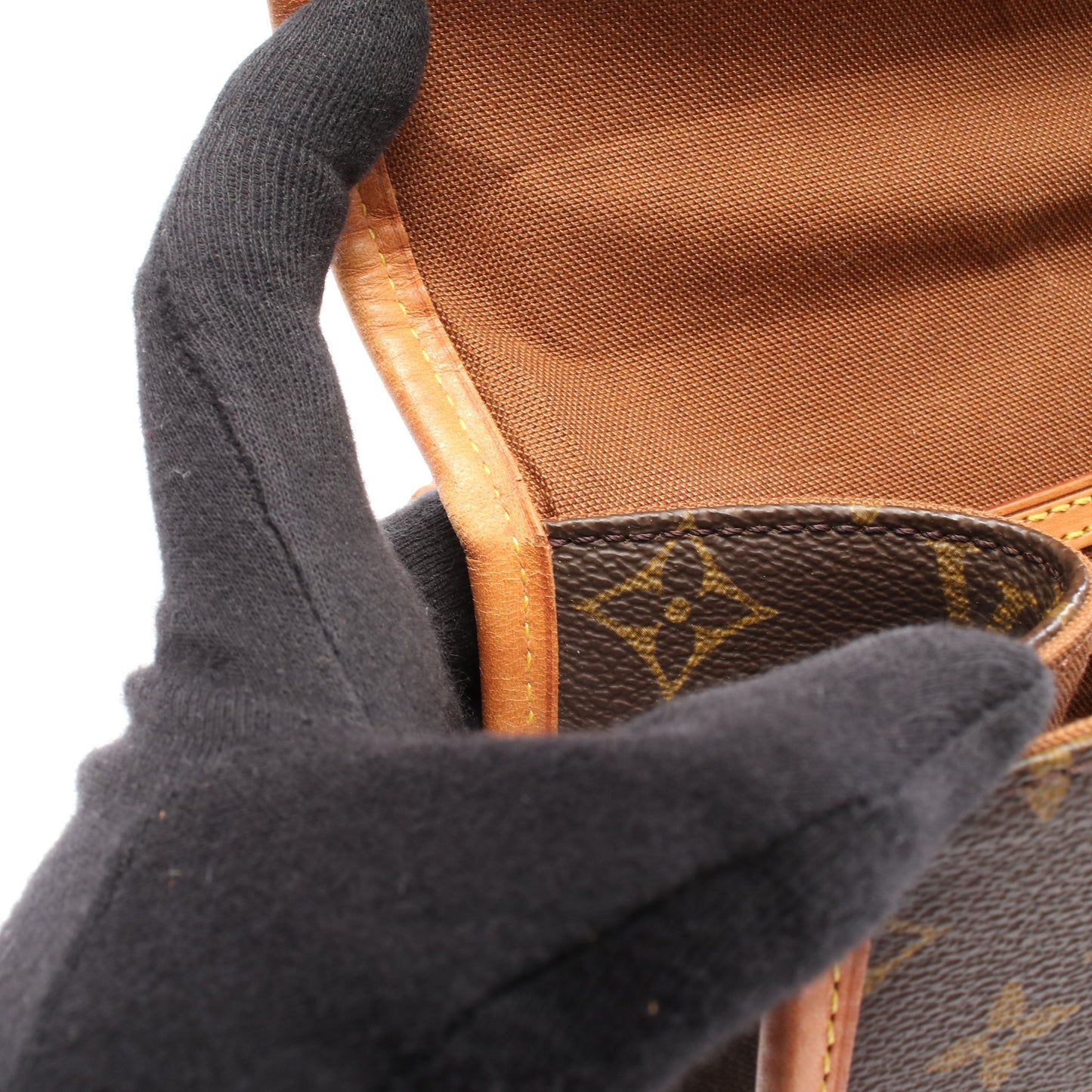 ベルエア モノグラム ハンドバッグ PVC レザー ブラウン 2WAY ルイヴィトン バッグ LOUIS VUITTON