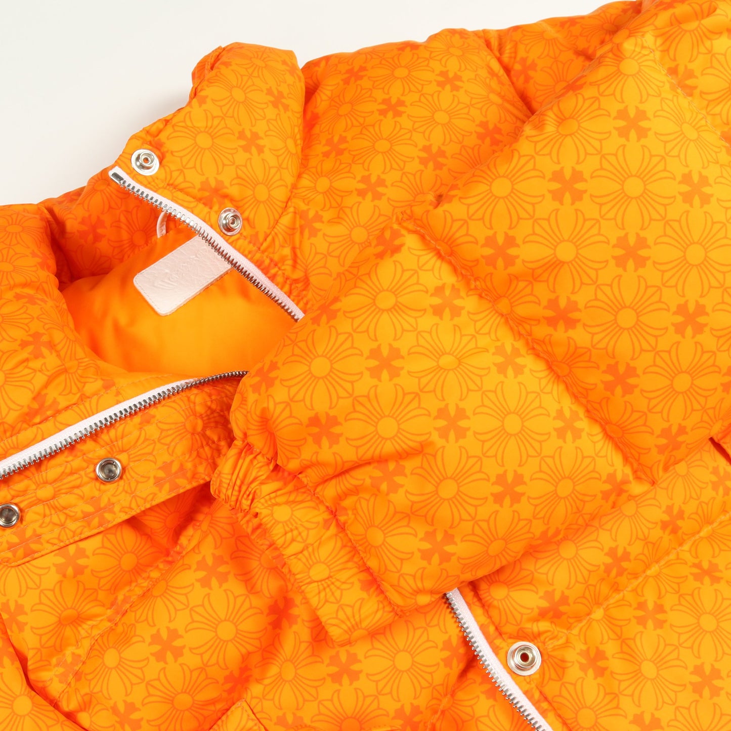 STIFF プーパークロップパディング CHプラス ダガージップ ダウンジャケット オレンジ クロムハーツ