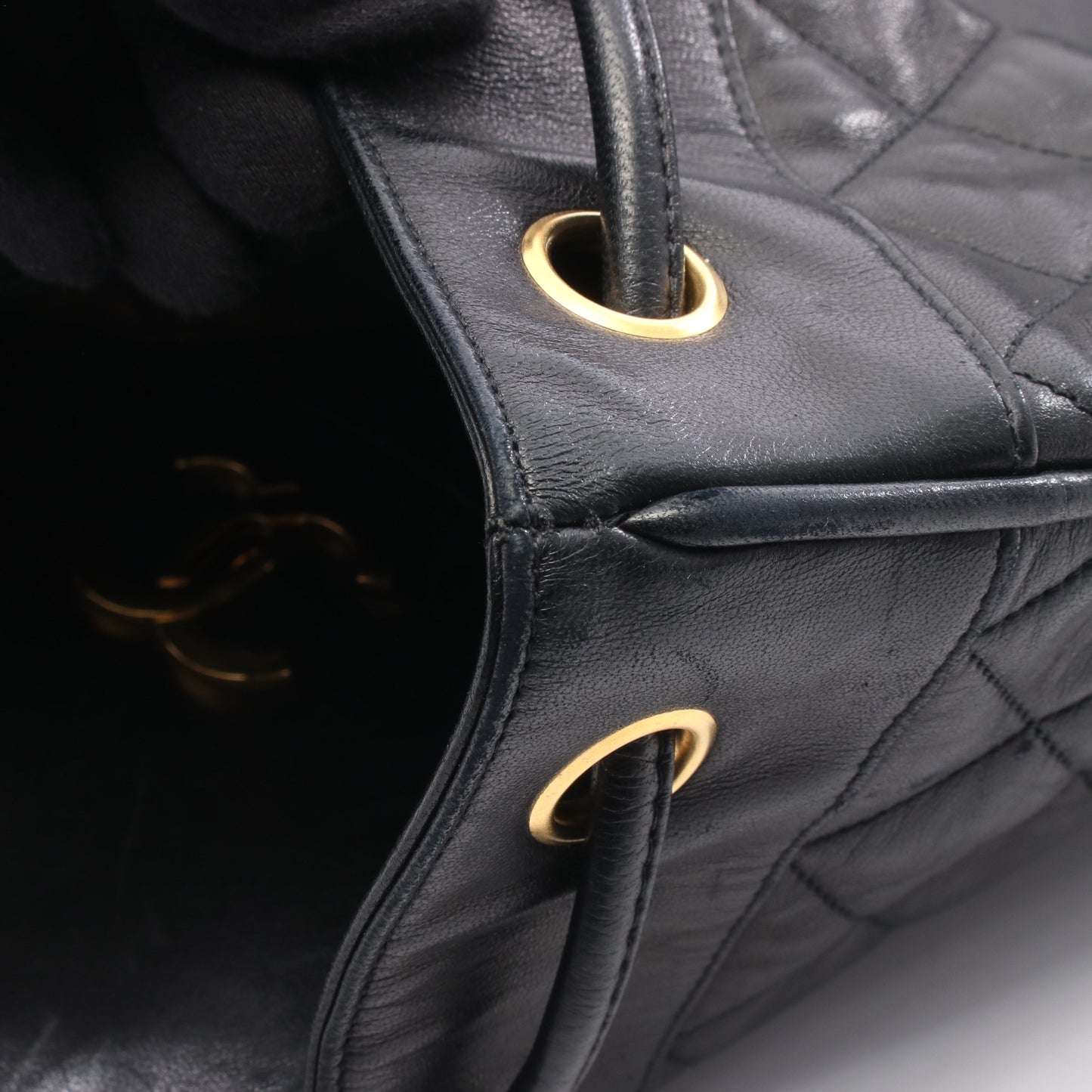 マトラッセ バックパック リュックサック ラムスキン ブラック ゴールド金具 シャネル バッグ CHANEL