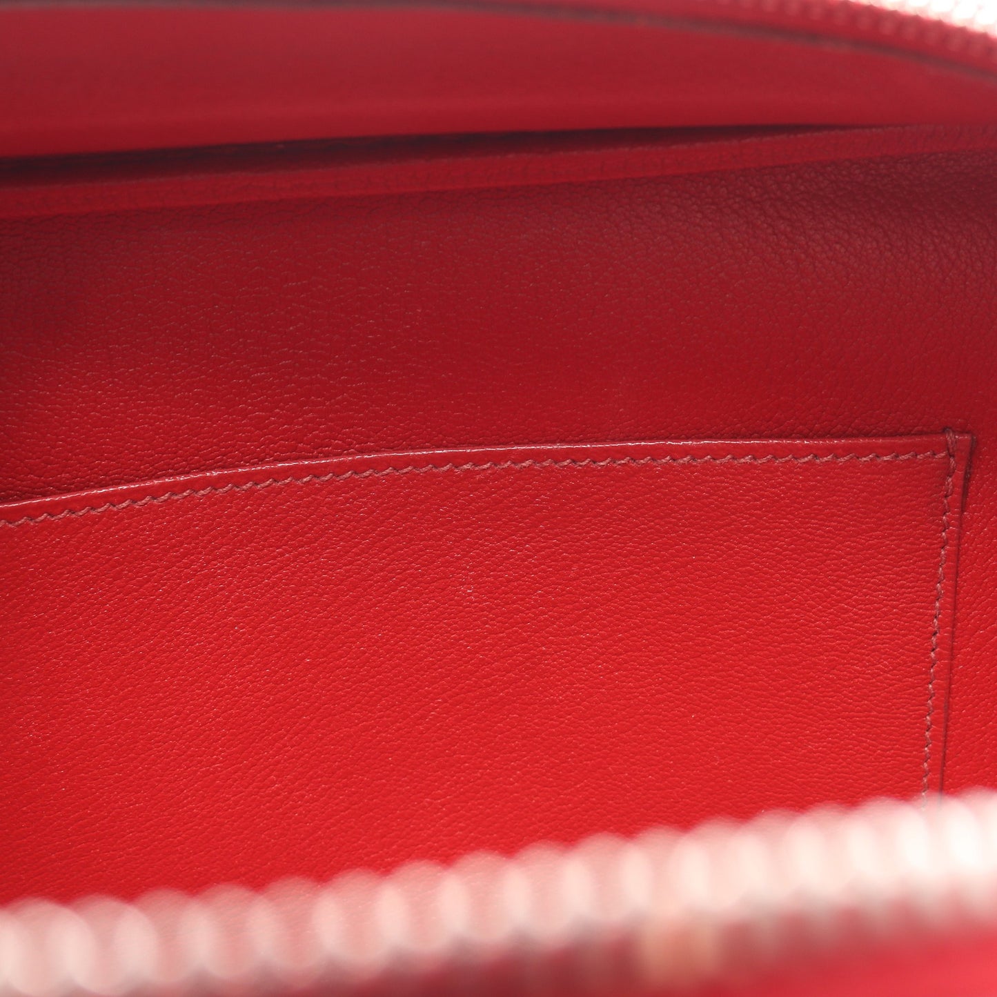 サックアンヴィ26 ルージュガランス ハンドバッグ ヴォーエプソン レッド シルバー金具 □K刻印 エルメス バッグ HERMES