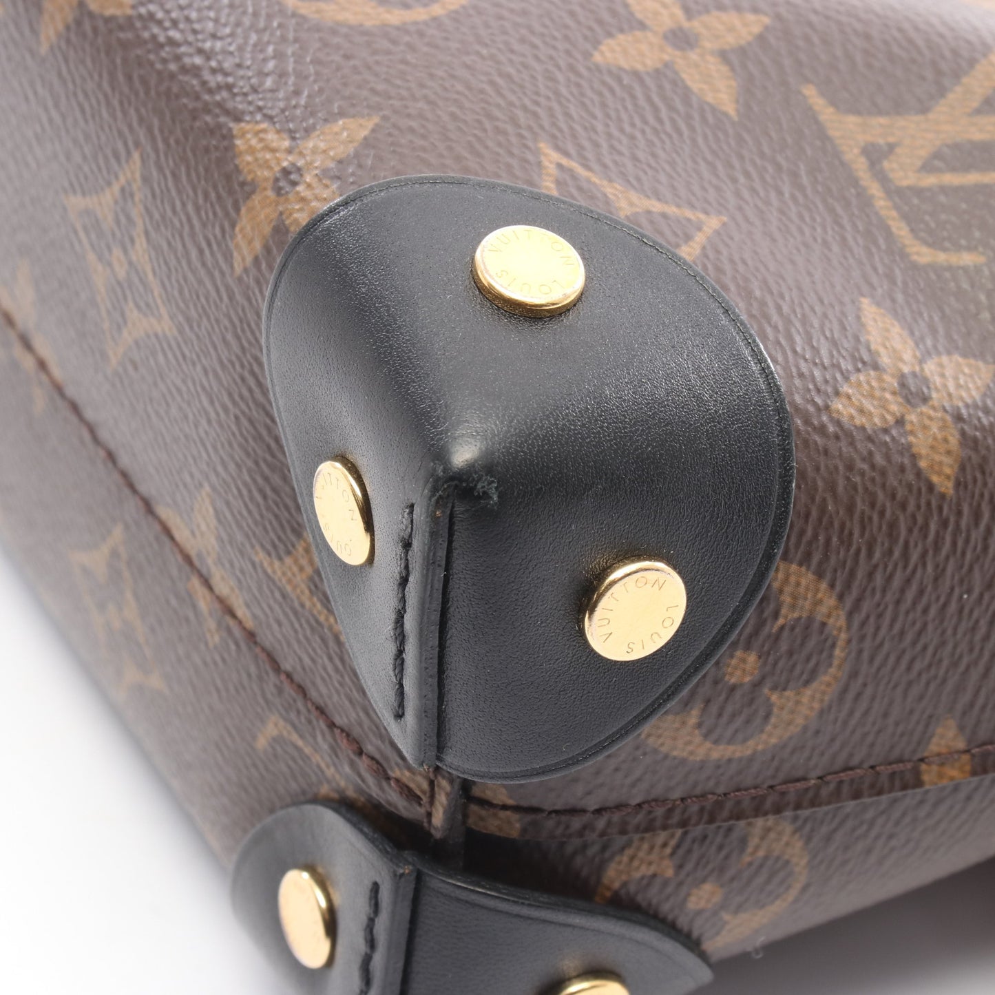 プティット マル スープル モノグラム ハンドバッグ PVC レザー ブラウン ブラック 2WAY ルイヴィトン バッグ LOUIS VUITTON