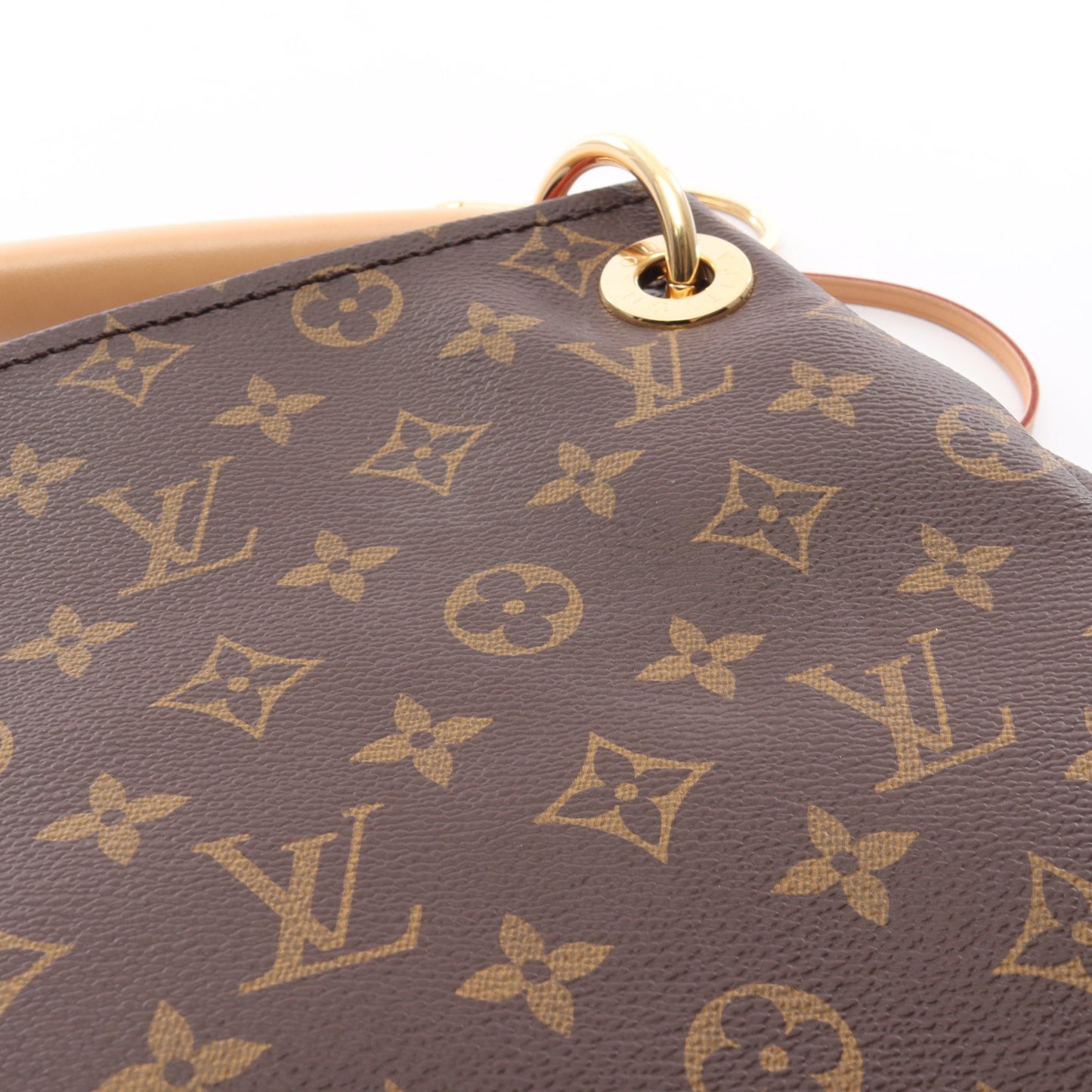 アーツィーMM モノグラム ショルダーバッグ PVC レザー ブラウン ルイヴィトン バッグ LOUIS VUITTON