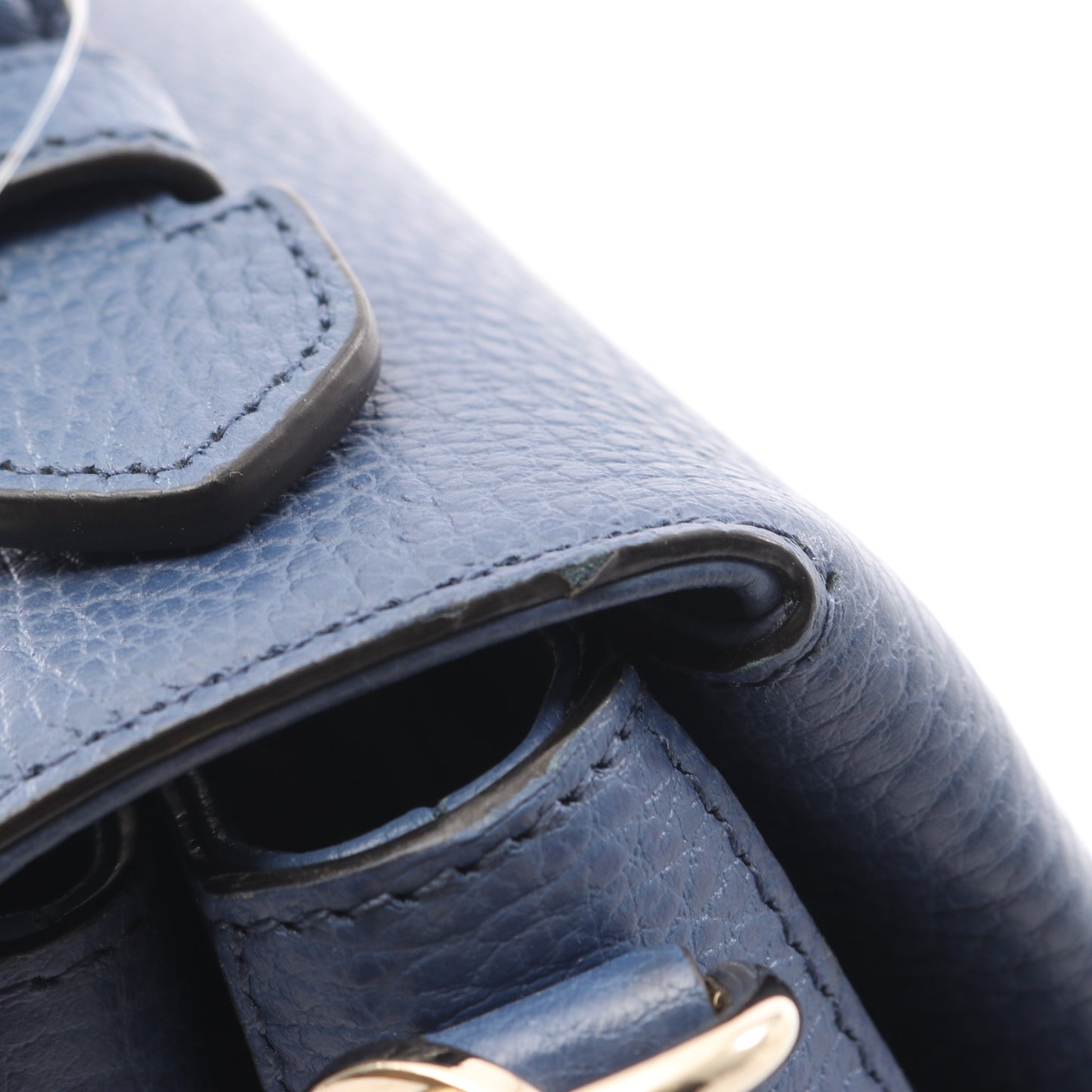 インターロッキングG ハンドバッグ レザー ブルー 2WAY グッチ バッグ GUCCI