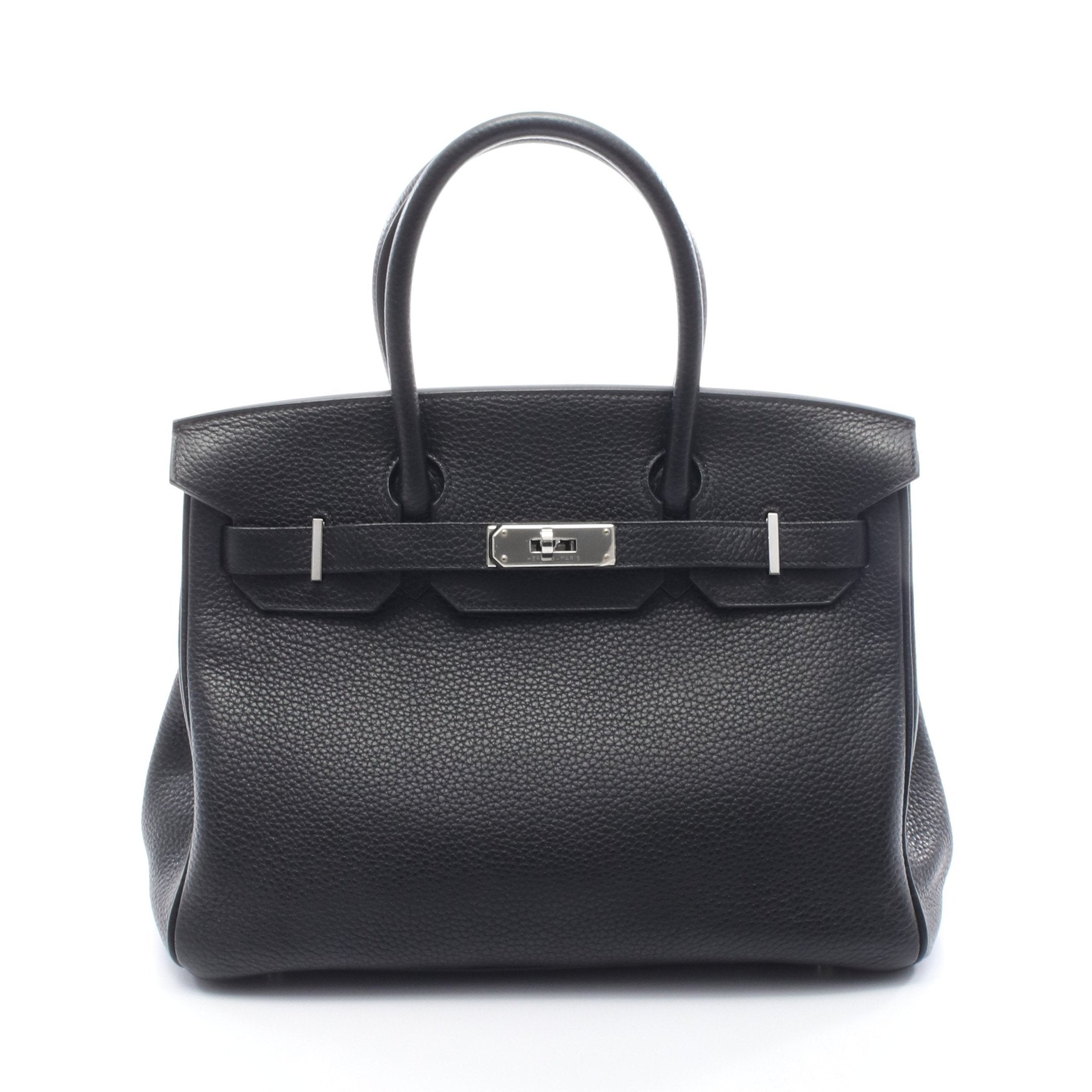 バーキン30 ハンドバッグ トゴ ブラック シルバー金具 T刻印 エルメス