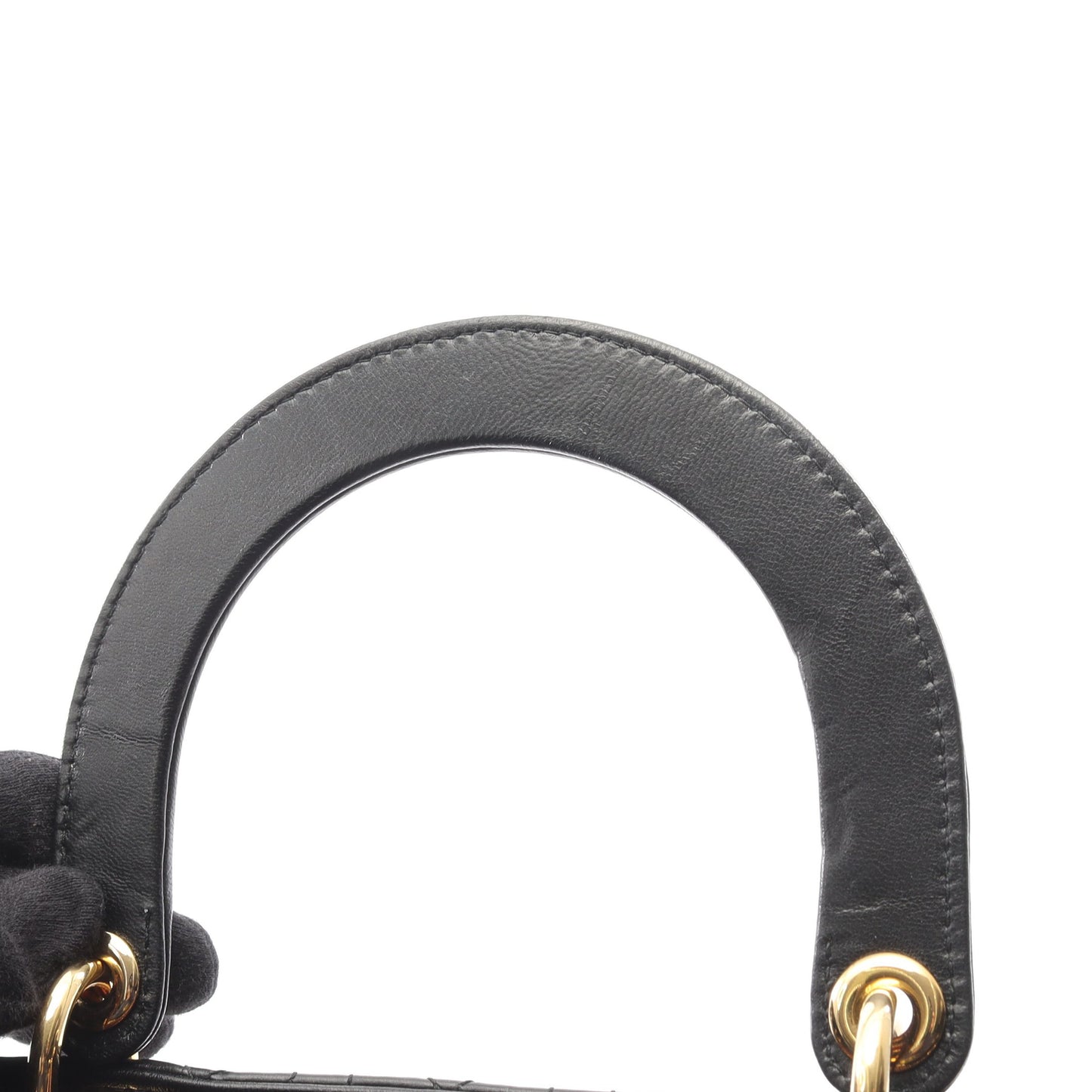 レディディオール ラージ カナージュ ハンドバッグ レザー ブラック 2WAY クリスチャンディオール バッグ Christian Dior