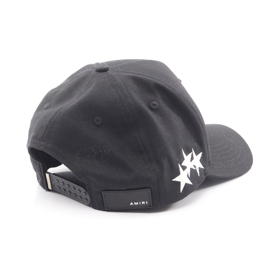 ロゴ刺繍 キャップ 帽子 コットン ブラック アミリ