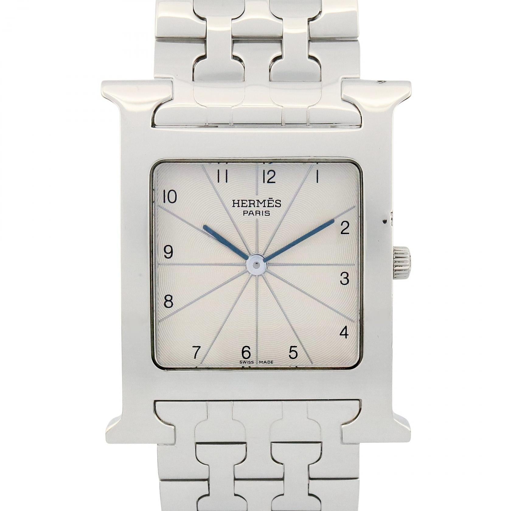 Hウォッチ メンズ 腕時計 クオーツ SS シルバー エルメス – RECLO