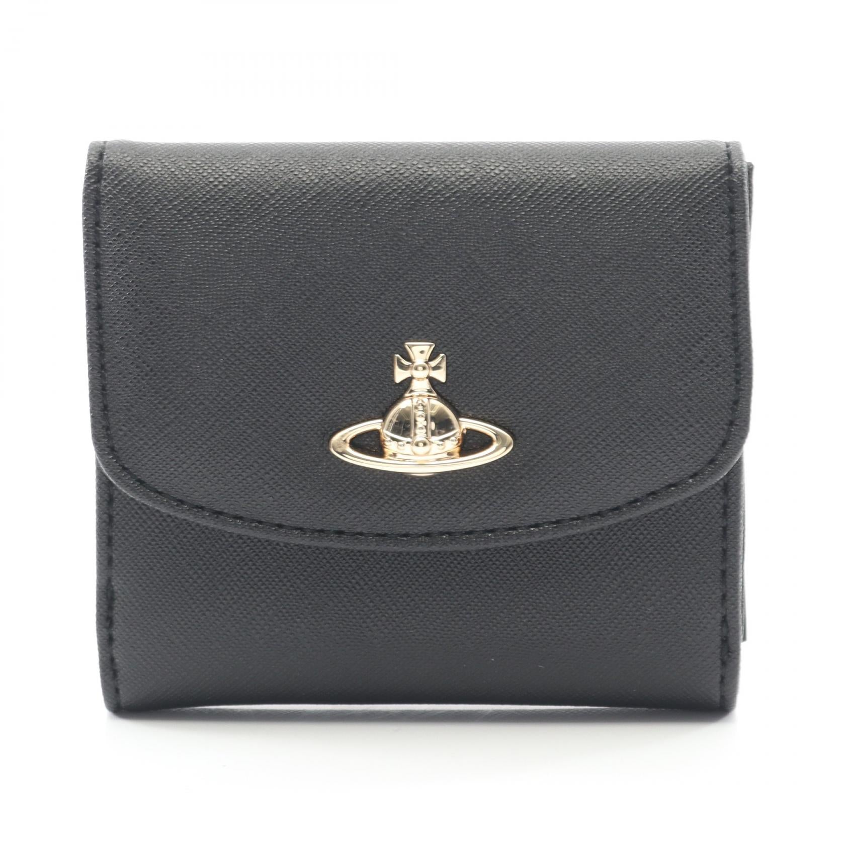 Vivienne Westwood オーブ レザー 二つ折り 財布 ブラック 黒 オーブ 二つ折り財布 レザー ブラック ヴィヴィアンウエストウッド – RECLO