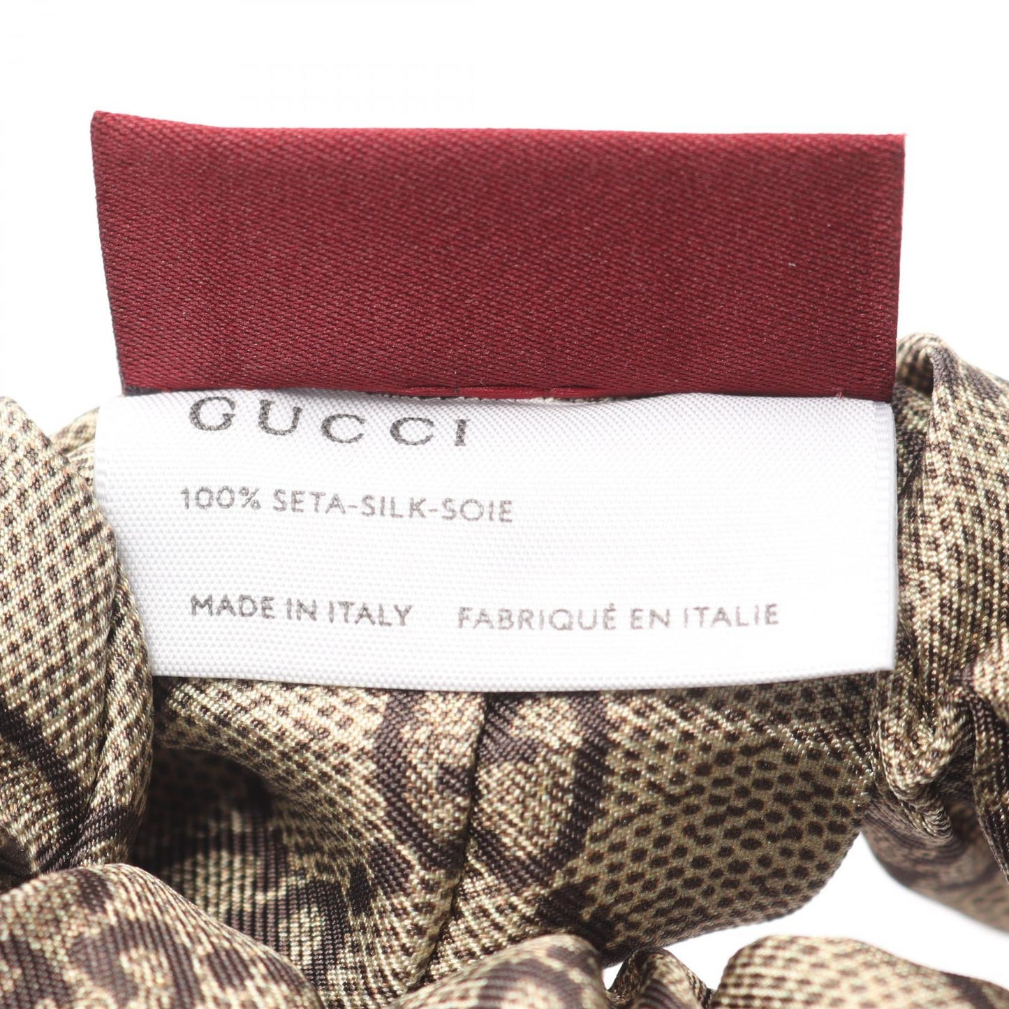 GG柄 シュシュ 小物 その他 シルク ベージュ ブラウン グッチ 財布・小物 GUCCI