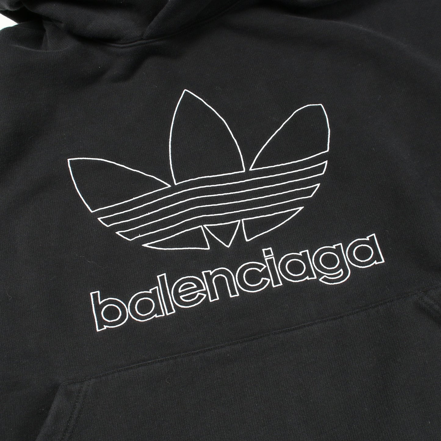 BALENCIAGA × adidas オーバーサイズフーディ プルオーバーパーカー コットン ブラック バレンシアガ トップス BALENCIAGA