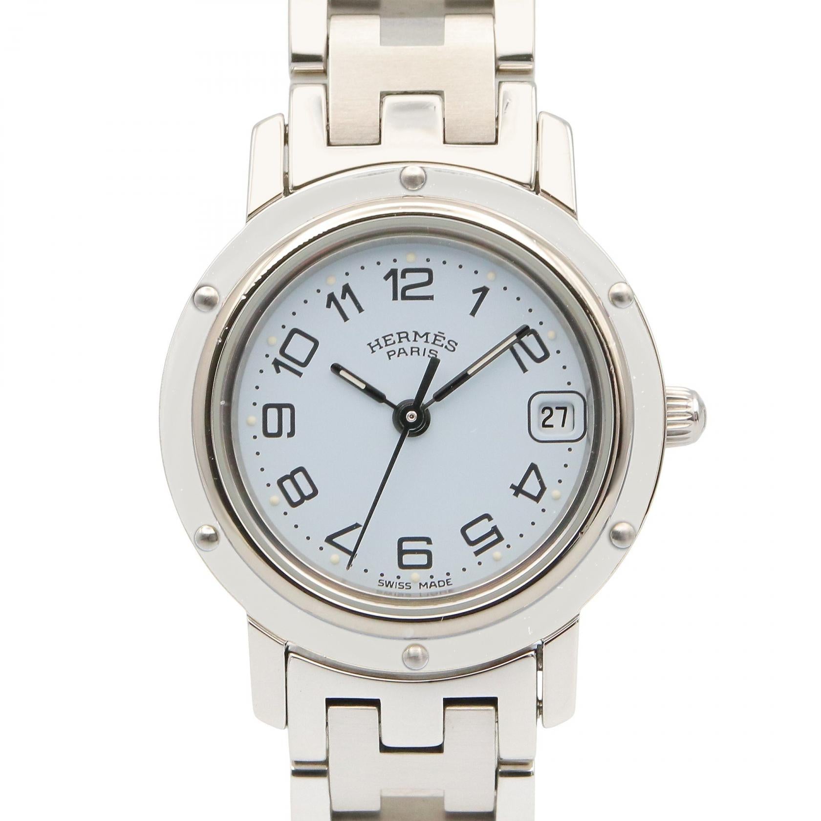 クリッパー レディース 腕時計 クオーツ SS ホワイト エルメス – RECLO