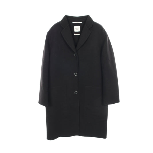 セリエボタン ダブルフェイス チェスターコート カシミヤ ブラック エルメス アウター HERMES