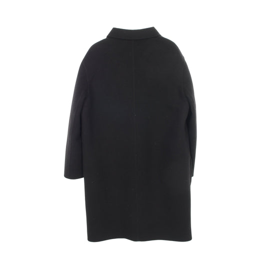 セリエボタン ダブルフェイス チェスターコート カシミヤ ブラック エルメス アウター HERMES