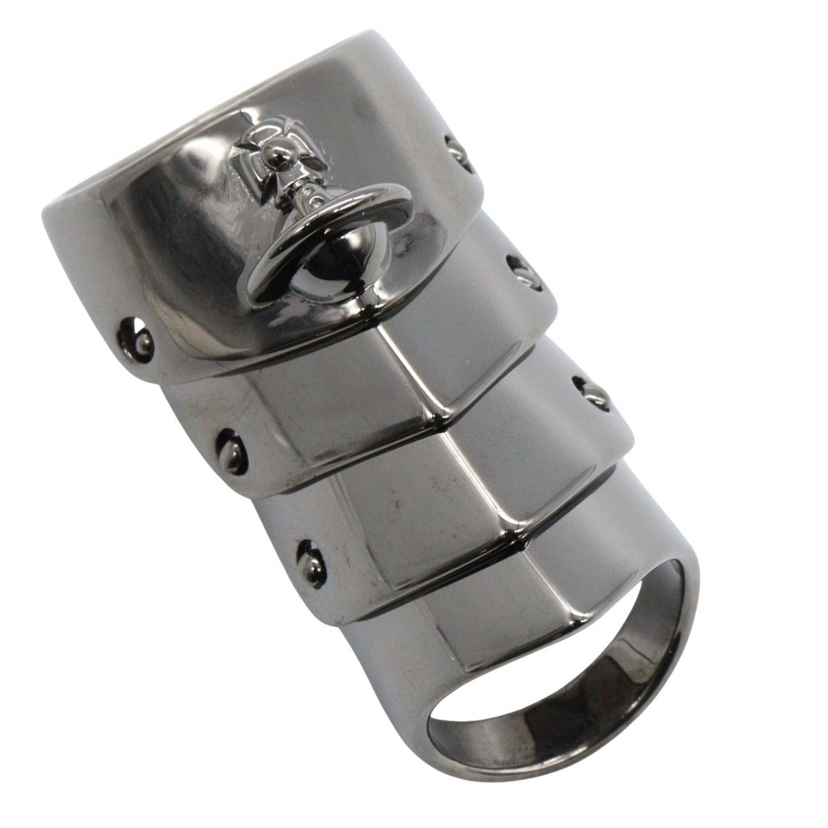 アーマーリング ガンメタル リング 指輪 SV925 ブラック ヴィヴィアン