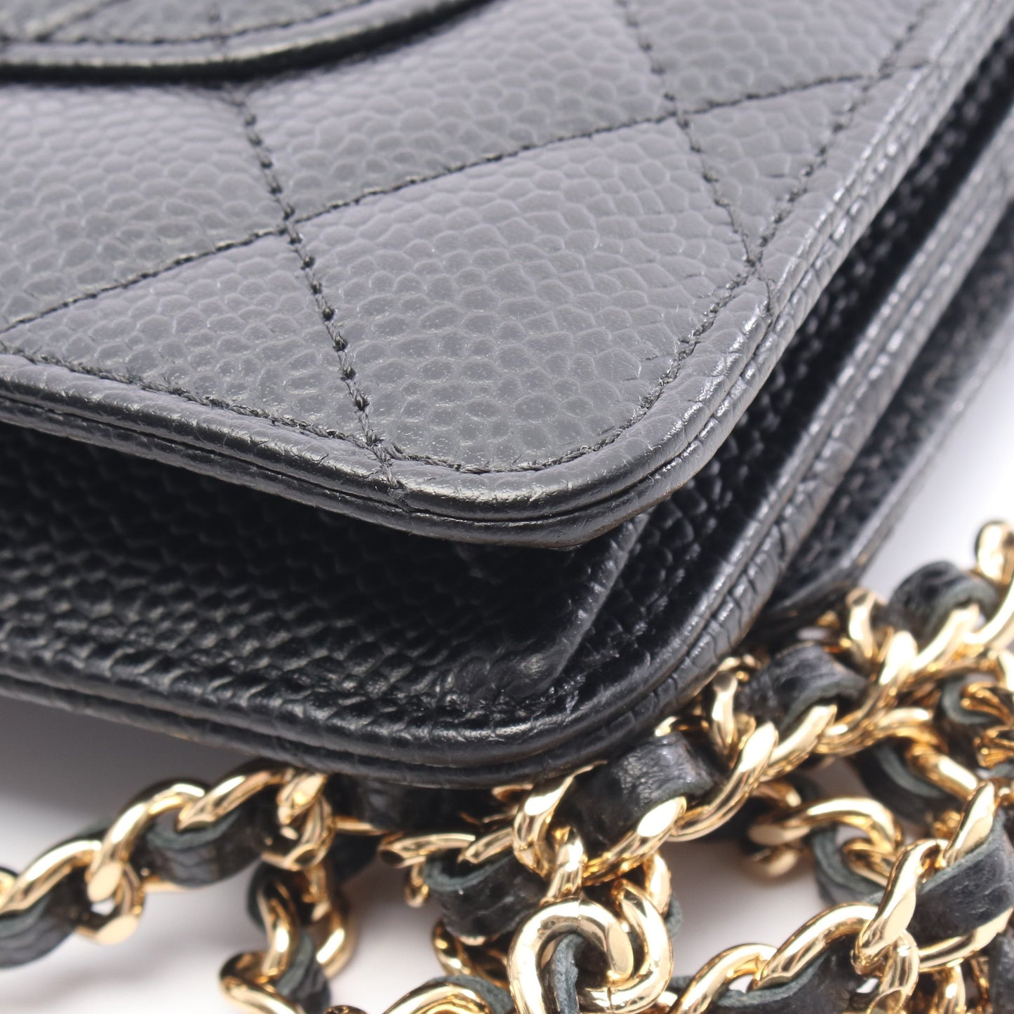 マトラッセ チェーンウォレット キャビアスキン ブラック ゴールド金具 シャネル バッグ CHANEL