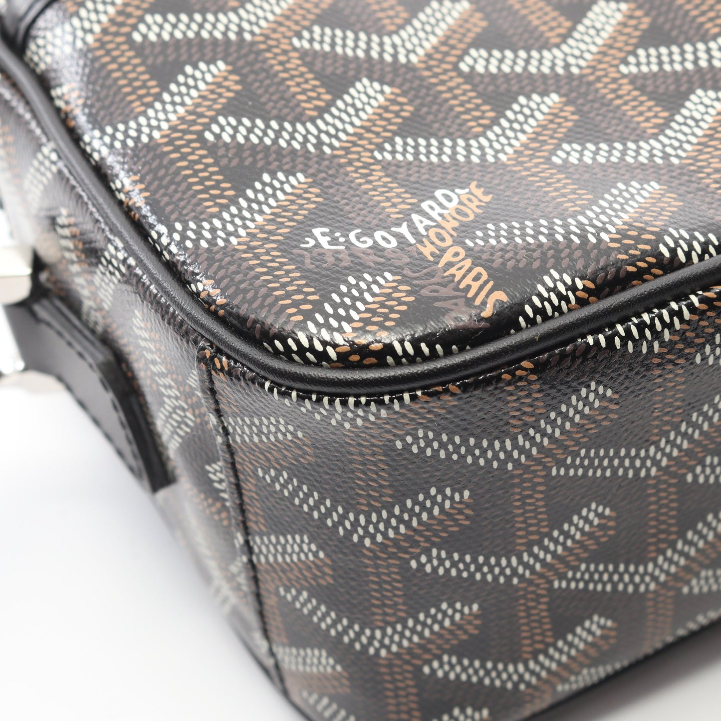 カップヴェールPM ショルダーバッグ コーティングキャンバス レザー ブラック マルチカラー ゴヤール バッグ GOYARD