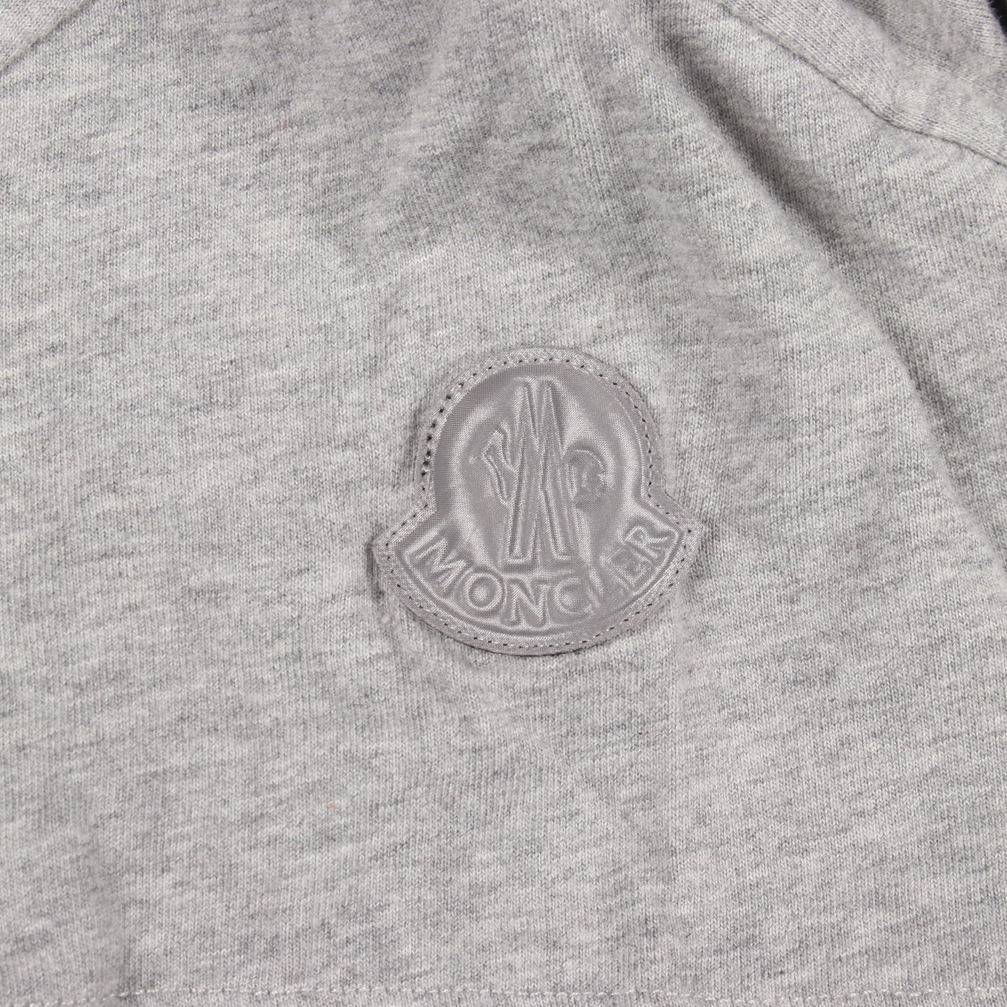 Tシャツ 半袖Tシャツ クルーネック サークルロゴ ラバー コットン グレー モンクレール トップス MONCLER