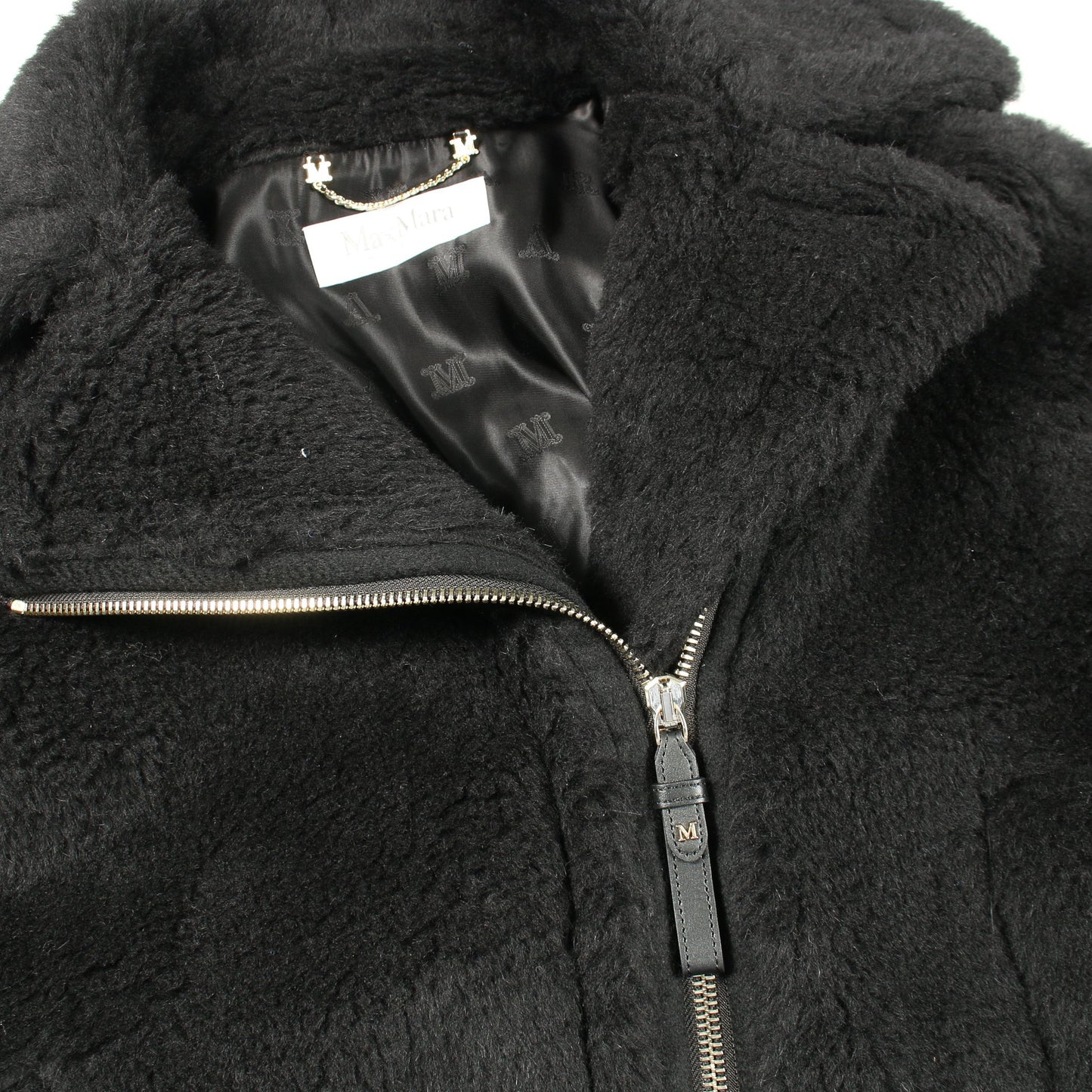 テディベア ケープ ポンチョ アルパカ ウール シルク ブラック マックスマーラ アウター Max Mara