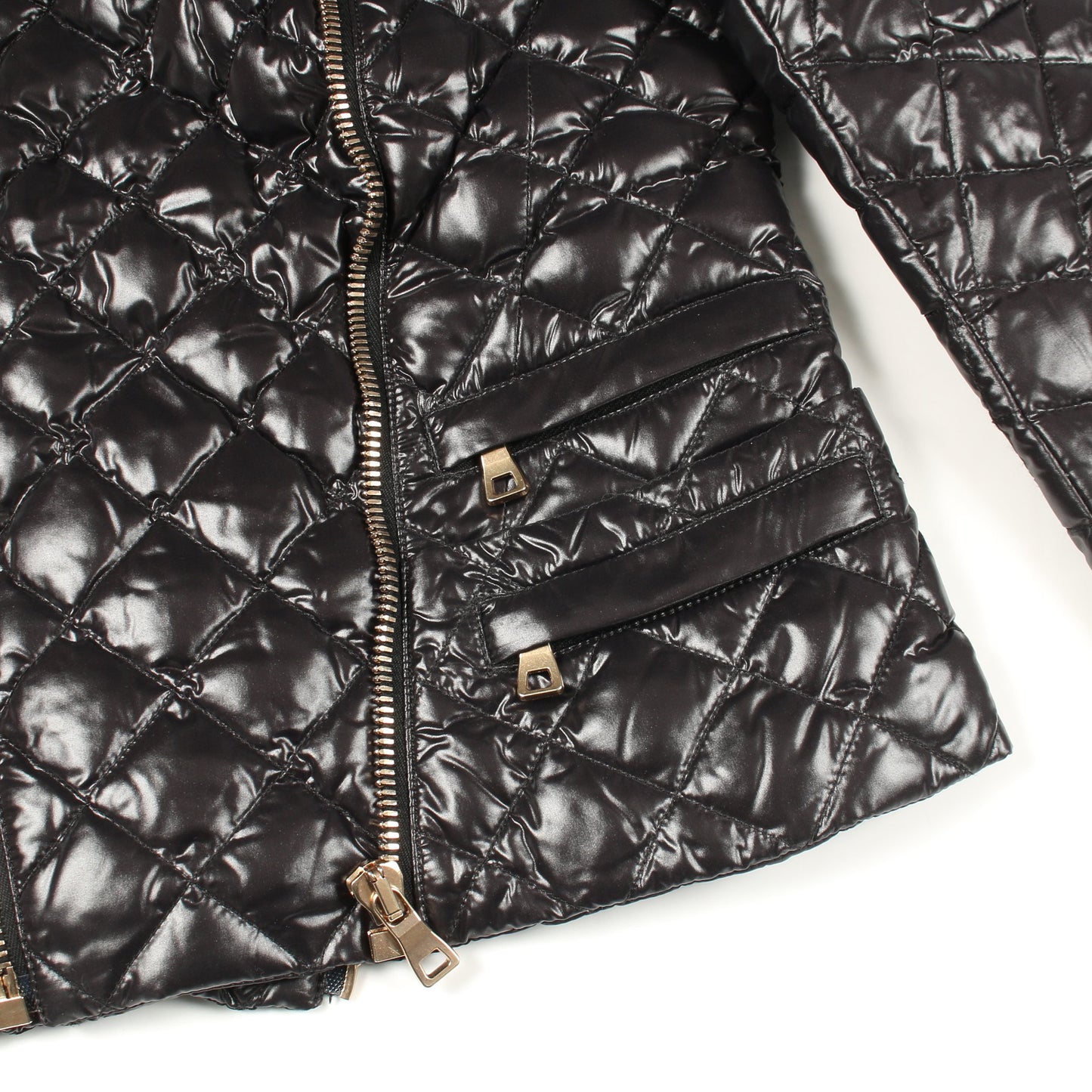 キルティング ダウンジャケット ナイロン ブラック バルマン