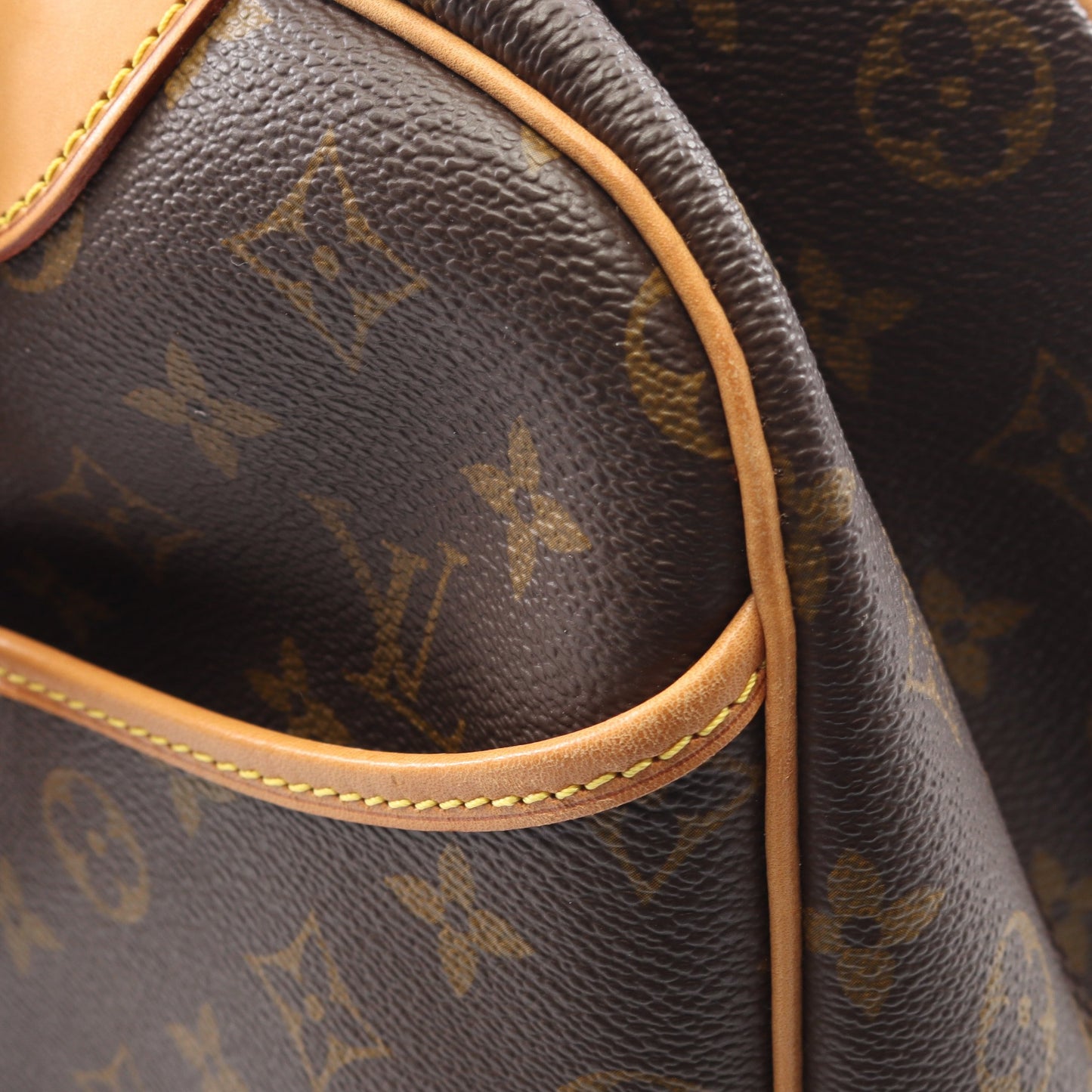 ドーヴィル ボーリングヴァニティ モノグラム ハンドバッグ PVC レザー ブラウン ルイヴィトン バッグ LOUIS VUITTON