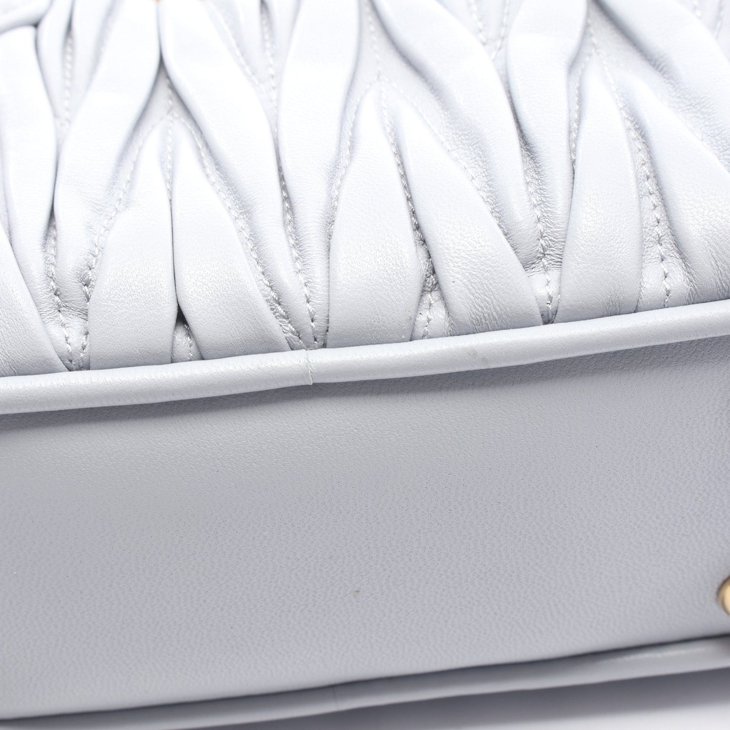 VIT.DAINO SOFT ハンドバッグ レザー ライトブルー 2WAY ミュウミュウ