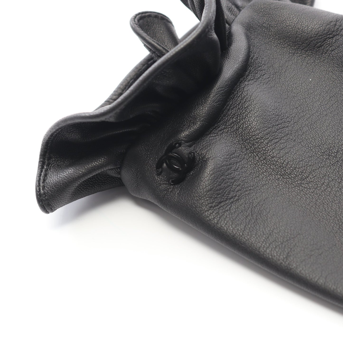 ココマーク フリル 手袋 グローブ ラムスキン ブラック シャネル 財布・小物 CHANEL