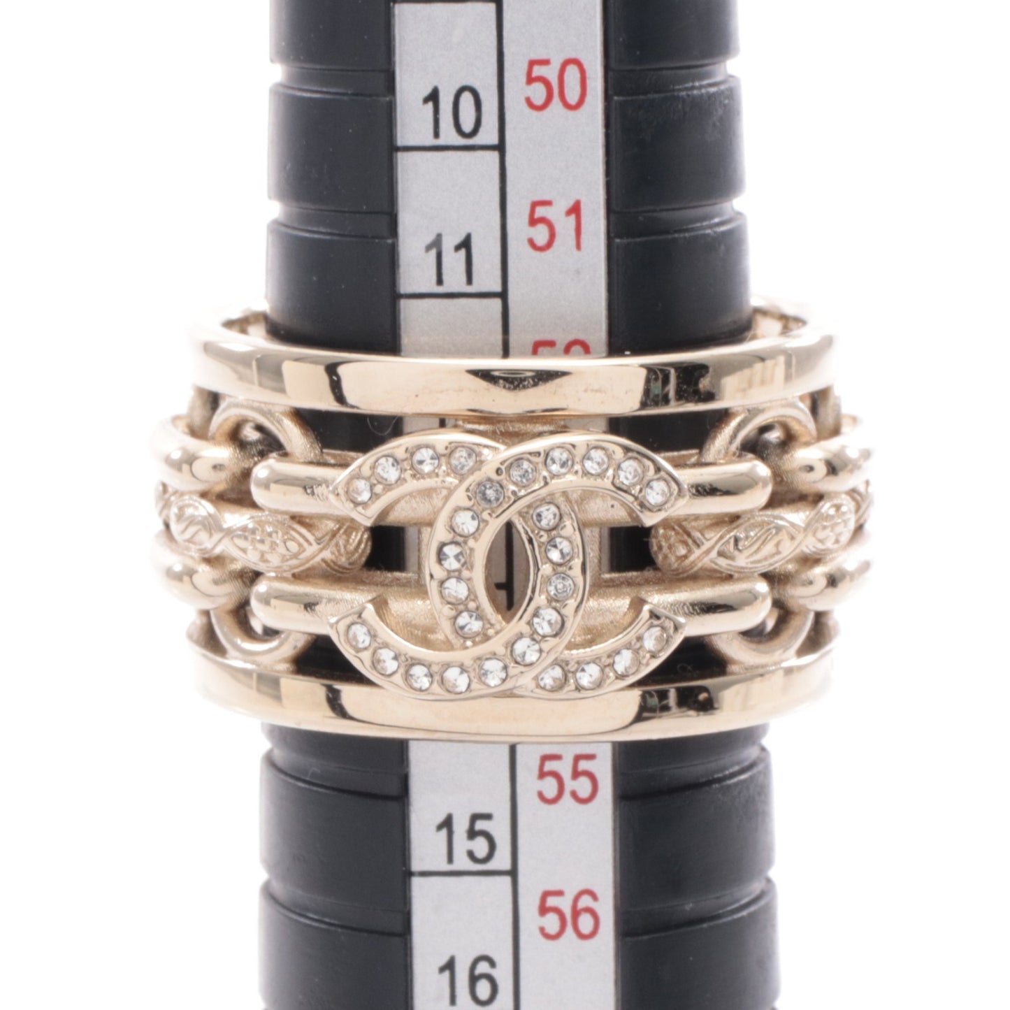 ココマーク リング 指輪 GP ラインストーン ゴールド B25K シャネル アクセサリー CHANEL