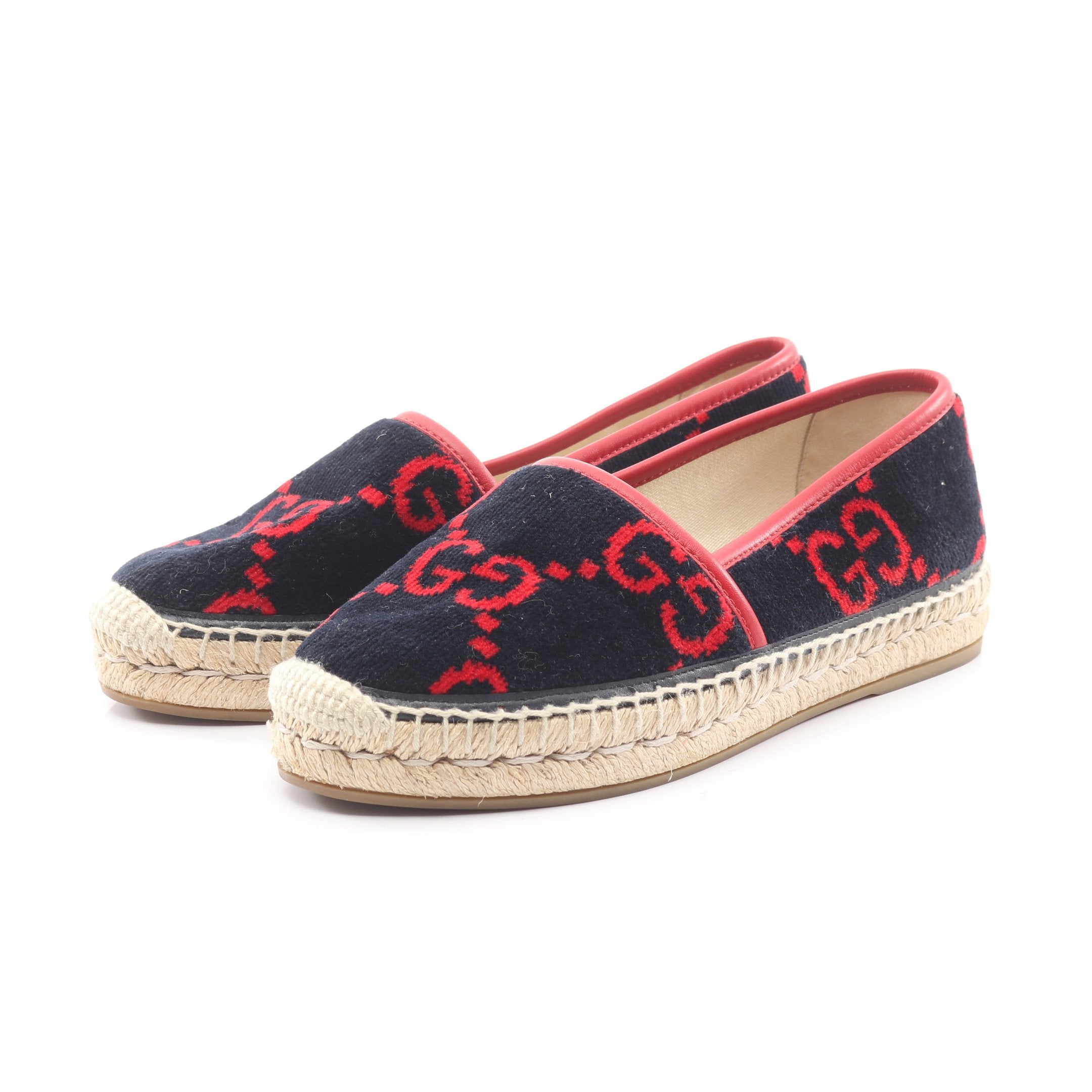 ✨超破格‼️✨GUCCI エスパドリーユ グリーン/レッド‼️✨ GG柄 エスパドリーユ スリッポン ベロア ブラック レッド グッチ – RECLO