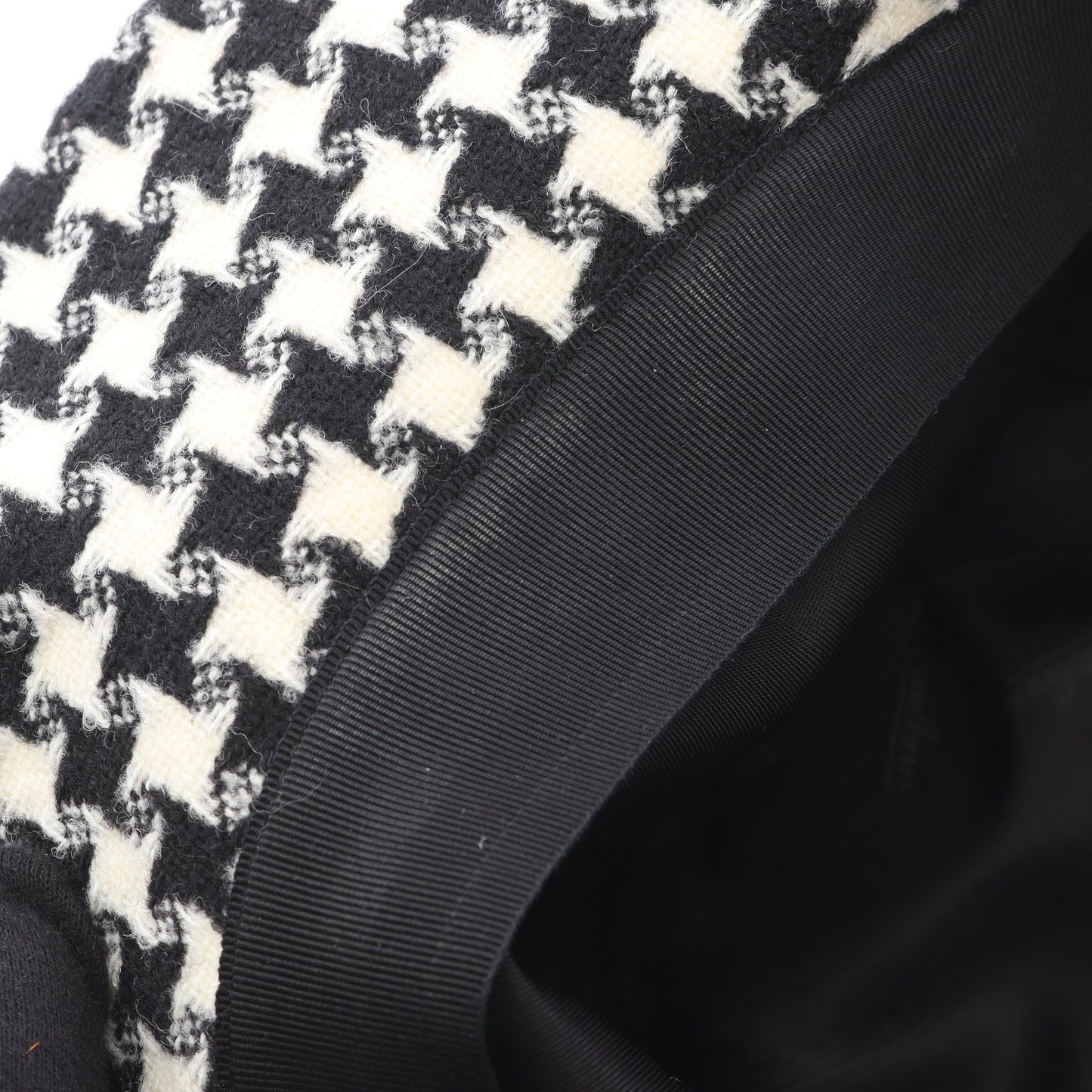 ハット 総柄 ウール ブラック アイボリー ボルサリーノ 財布・小物 Borsalino