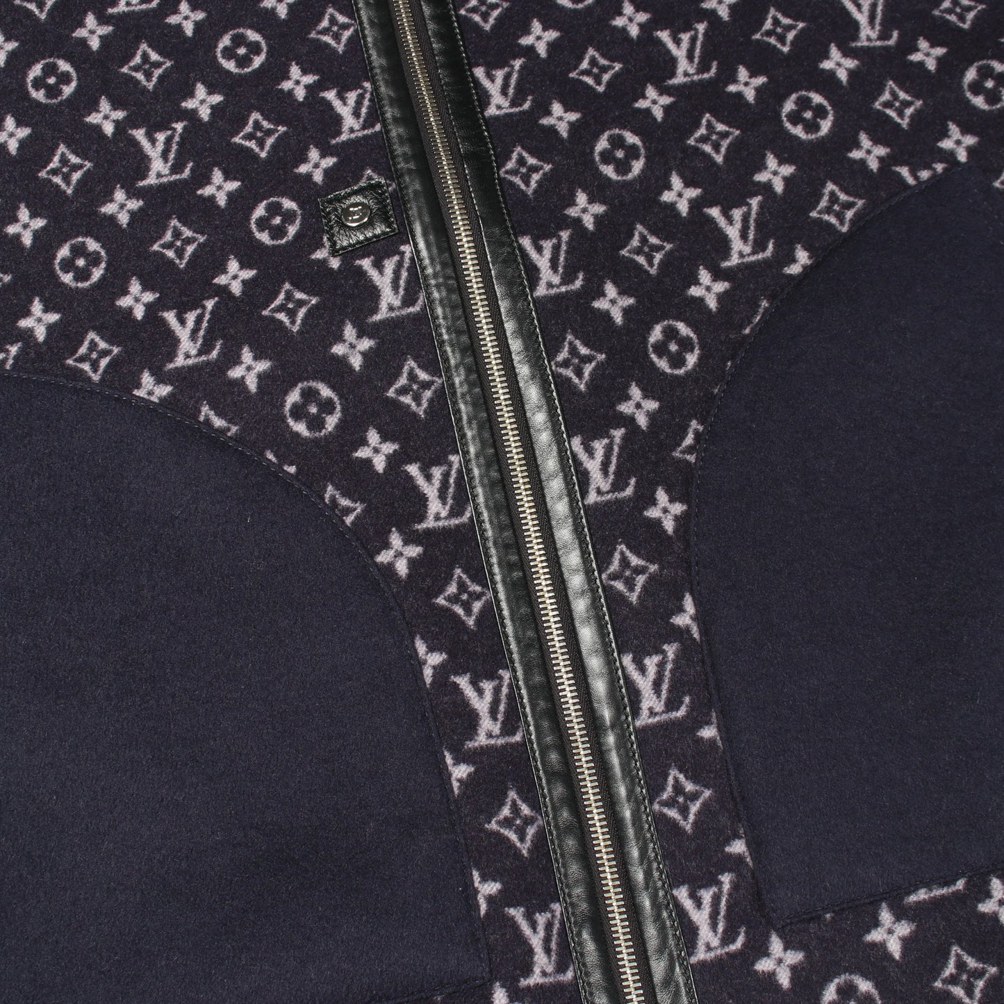 モノグラム ポンチョ ウール ネイビー リバーシブル ルイヴィトン アウター LOUIS VUITTON