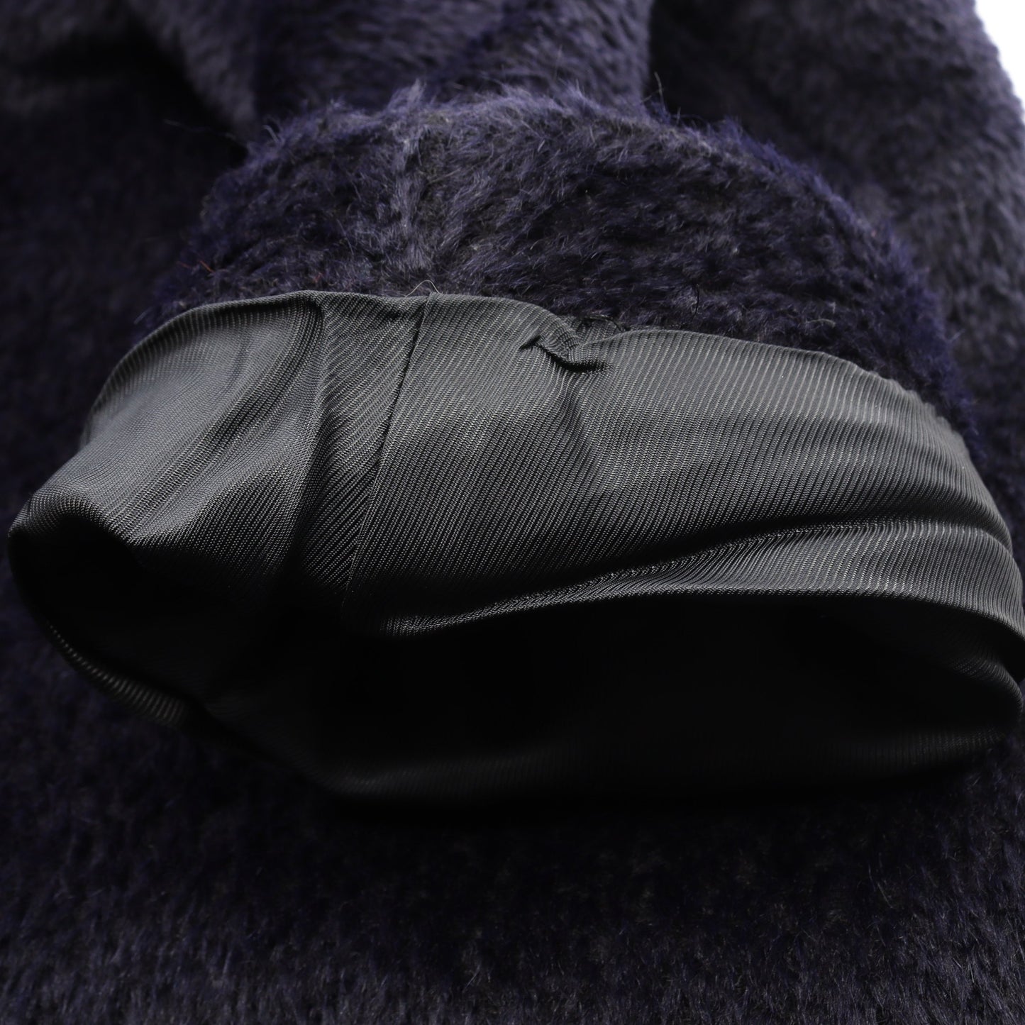 ファーコート アルパカ ウール ダークネイビー マックスマーラステュディオ アウター Max Mara Studio