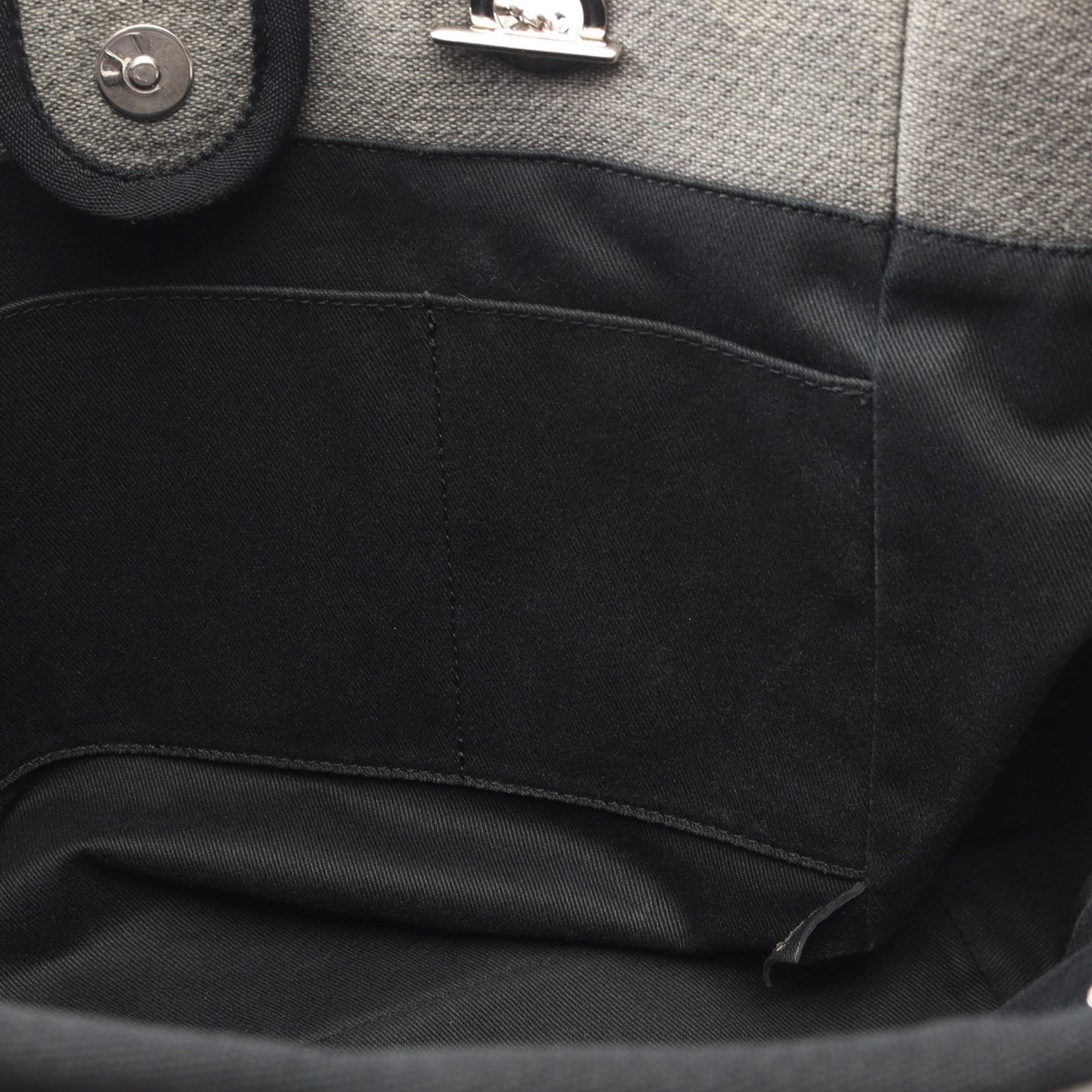 ドーヴィル チェーンショルダーバッグ チェーントートバッグ デニム レザー グレー ブラック シルバー金具 シャネル