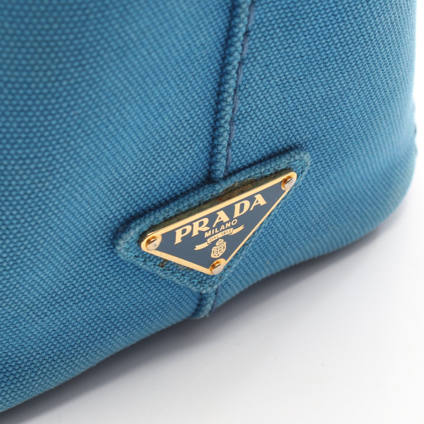 CANAPA カナパ ハンドバッグ トートバッグ キャンバス ブルー 2WAY プラダ バッグ PRADA