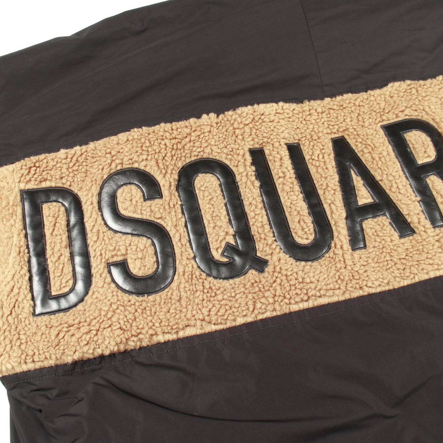 ジャケット バックロゴ ブラック ブラウン ボア切替 中綿 ディースクエアード アウター DSQUARED2