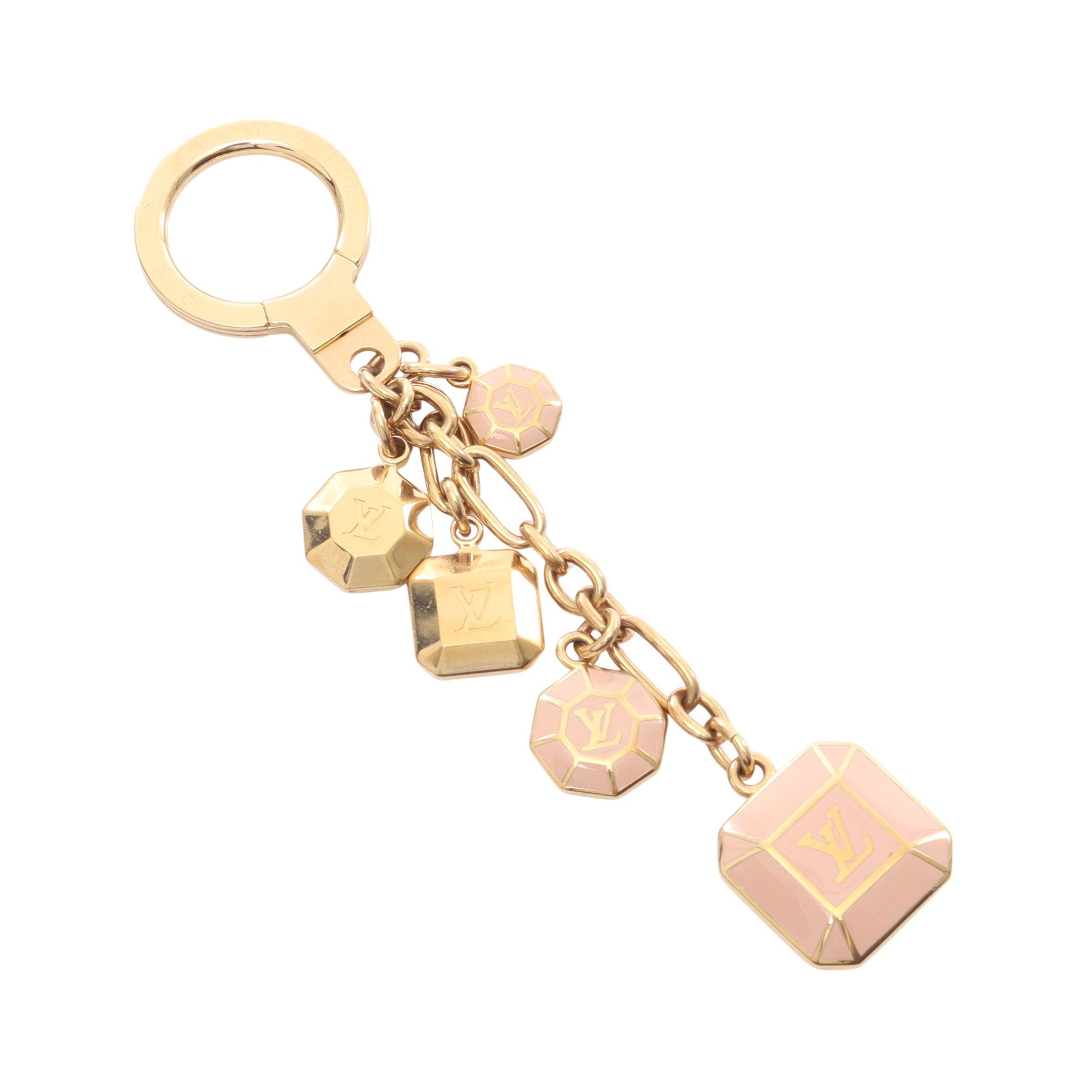 LOUIS VUITTON ポルトクレカボション キーホルダー ポルト クレ カボション キーリング キーホルダー GP ゴールド ピンク