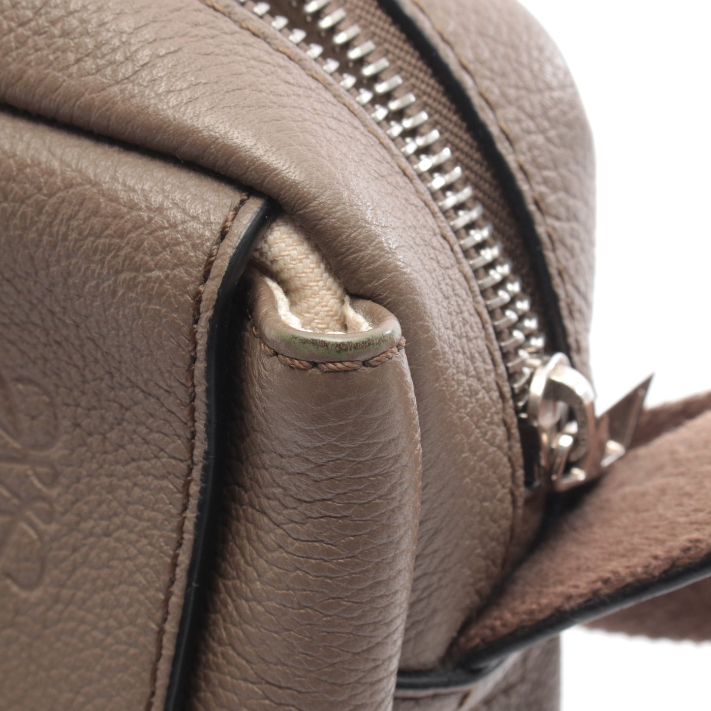 ミリタリーメッセンジャーXS ショルダーバッグ レザー グレーブラウン ロエベ バッグ LOEWE