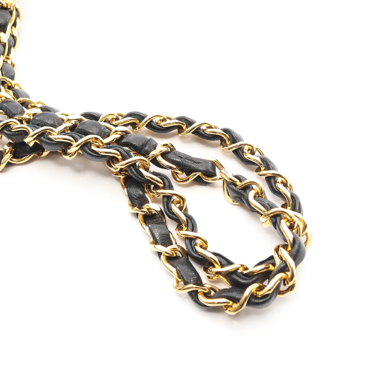 マトラッセ Wフラップ Wチェーンショルダーバッグ ラムスキン ブラック ゴールド金具 ヴィンテージ シャネル バッグ CHANEL