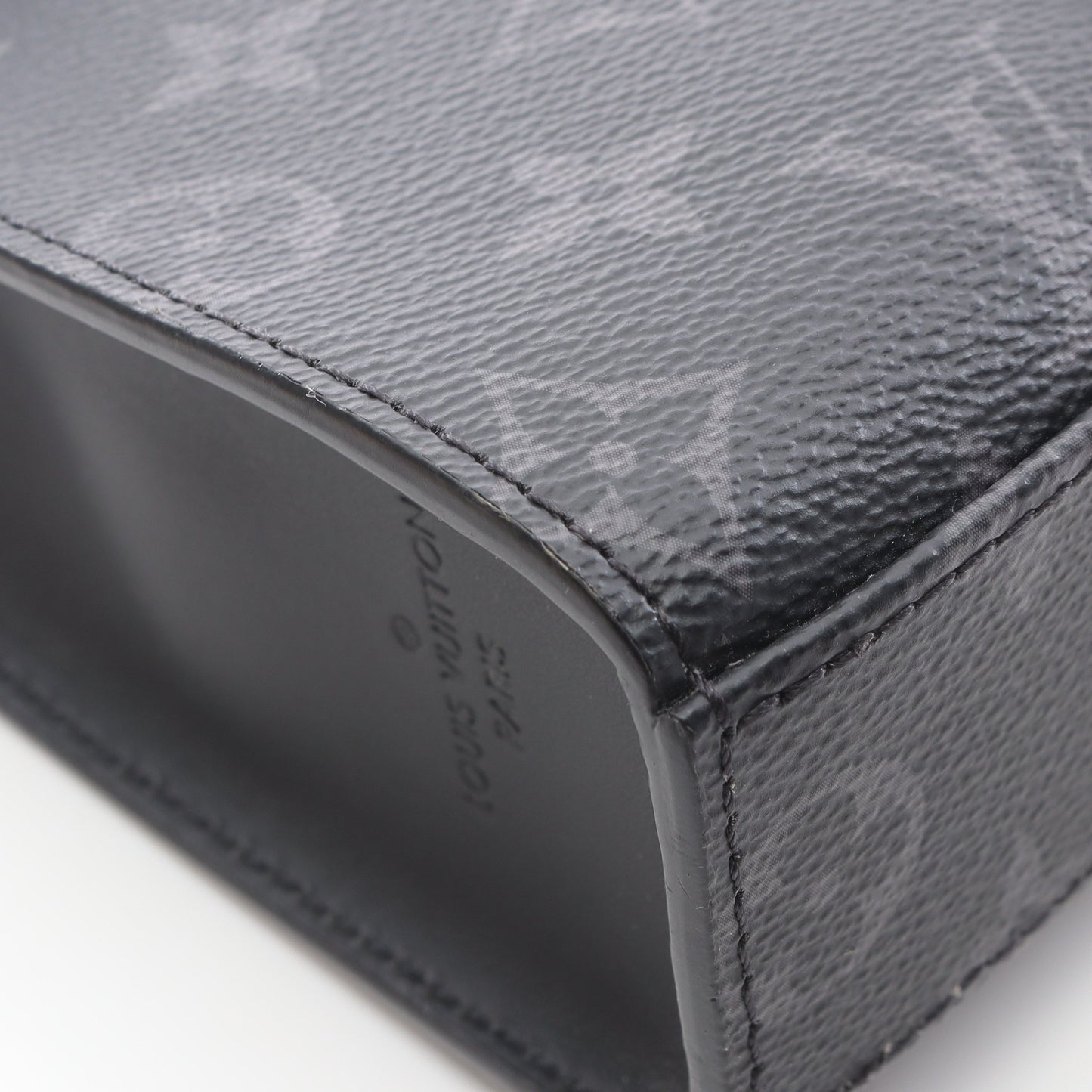サックプラ クロス モノグラムエクリプス ハンドバッグ PVC レザー ブラック 2WAY ルイヴィトン バッグ LOUIS VUITTON