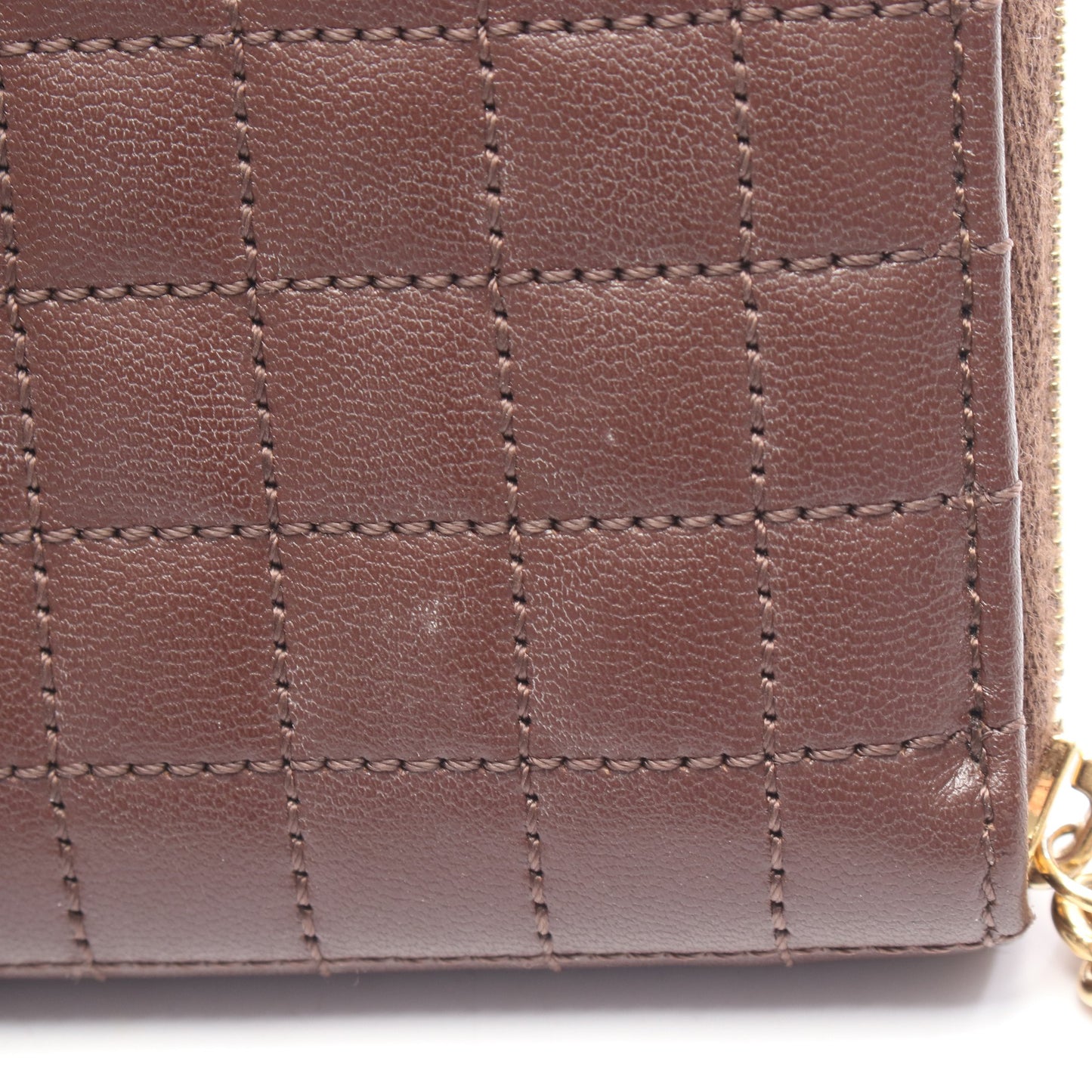 Cチャーム キルティング コインケース レザー ブラウン セリーヌ 財布・小物 CELINE